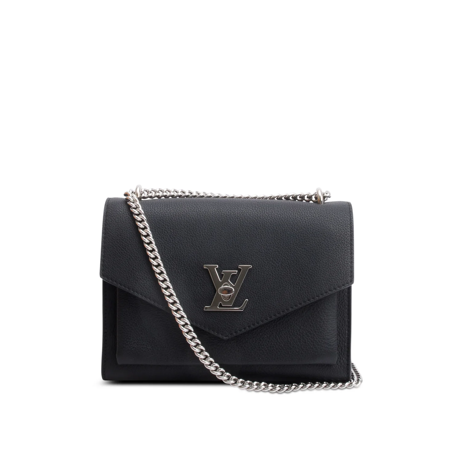 Louis Vuitton Black Soft Calf Leather MyLockMe Chain Bag w/ Box