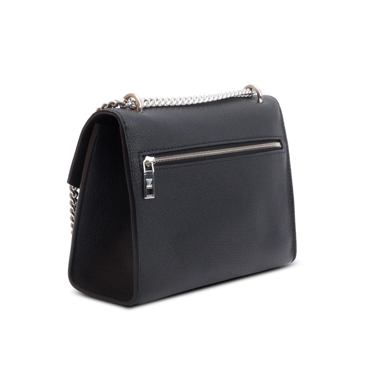 Louis Vuitton Black Soft Calf Leather MyLockMe Chain Bag w/ Box - Image 7