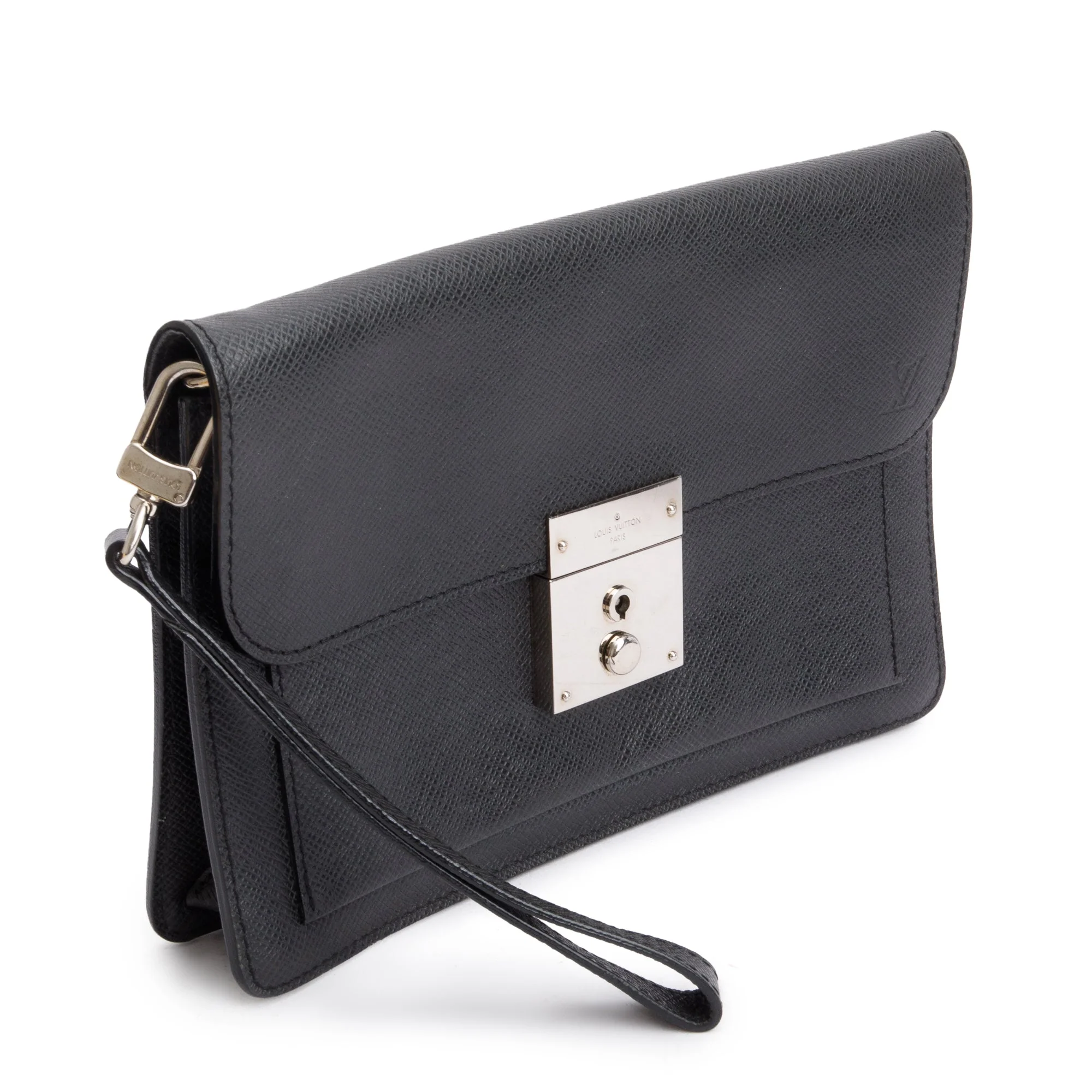 Louis Vuitton Black Taiga Leather Neo Belaia Clutch - Image 2