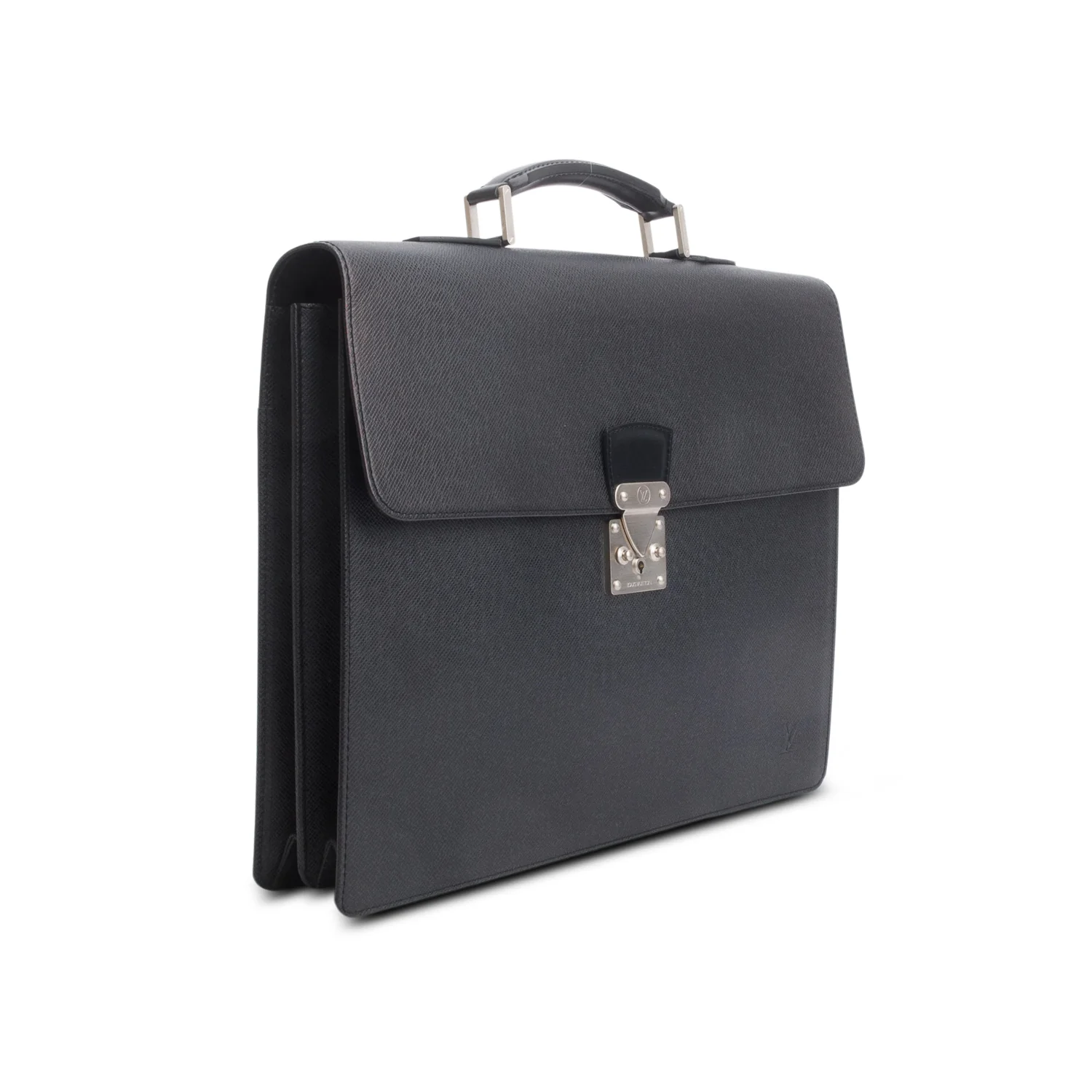 Louis Vuitton Black Taiga Leather Neo Robuston 2 Compartment Briefcase - Image 2
