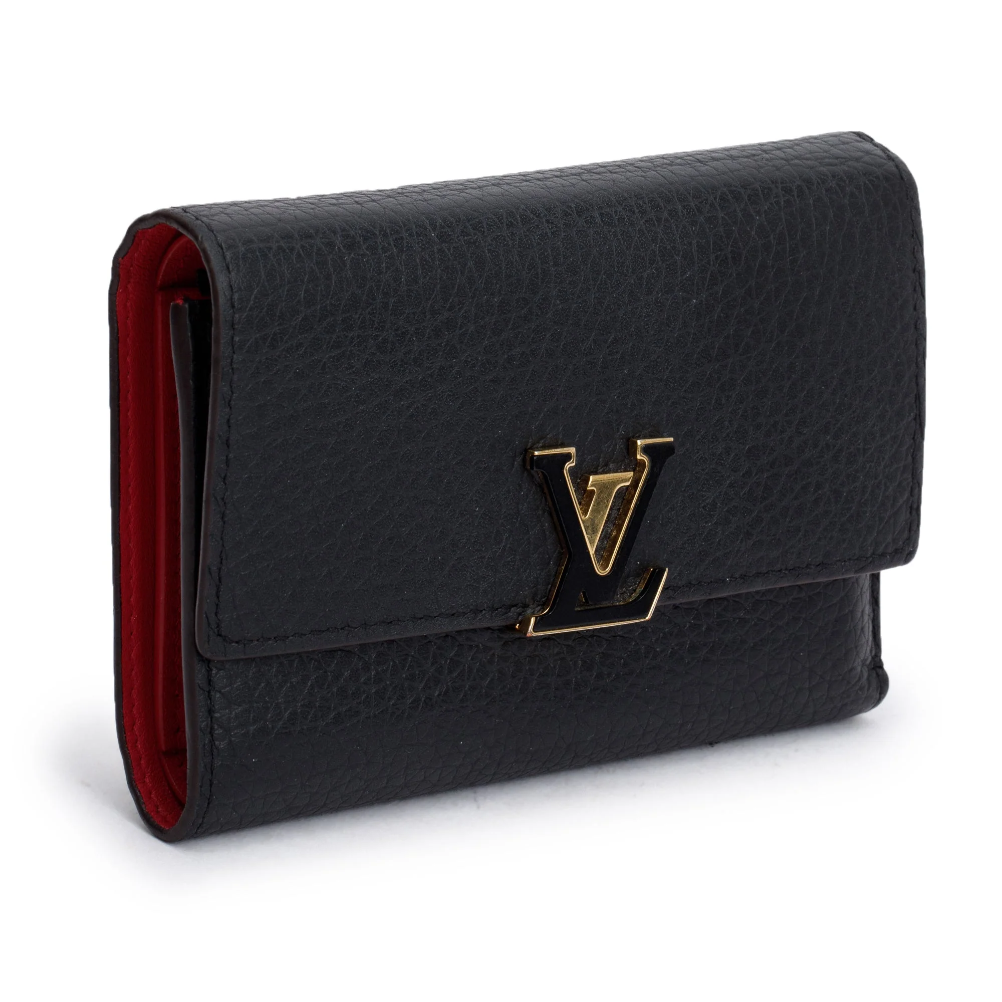 Louis Vuitton Black Taurillon Leather Capucines Compact Wallet - Image 2