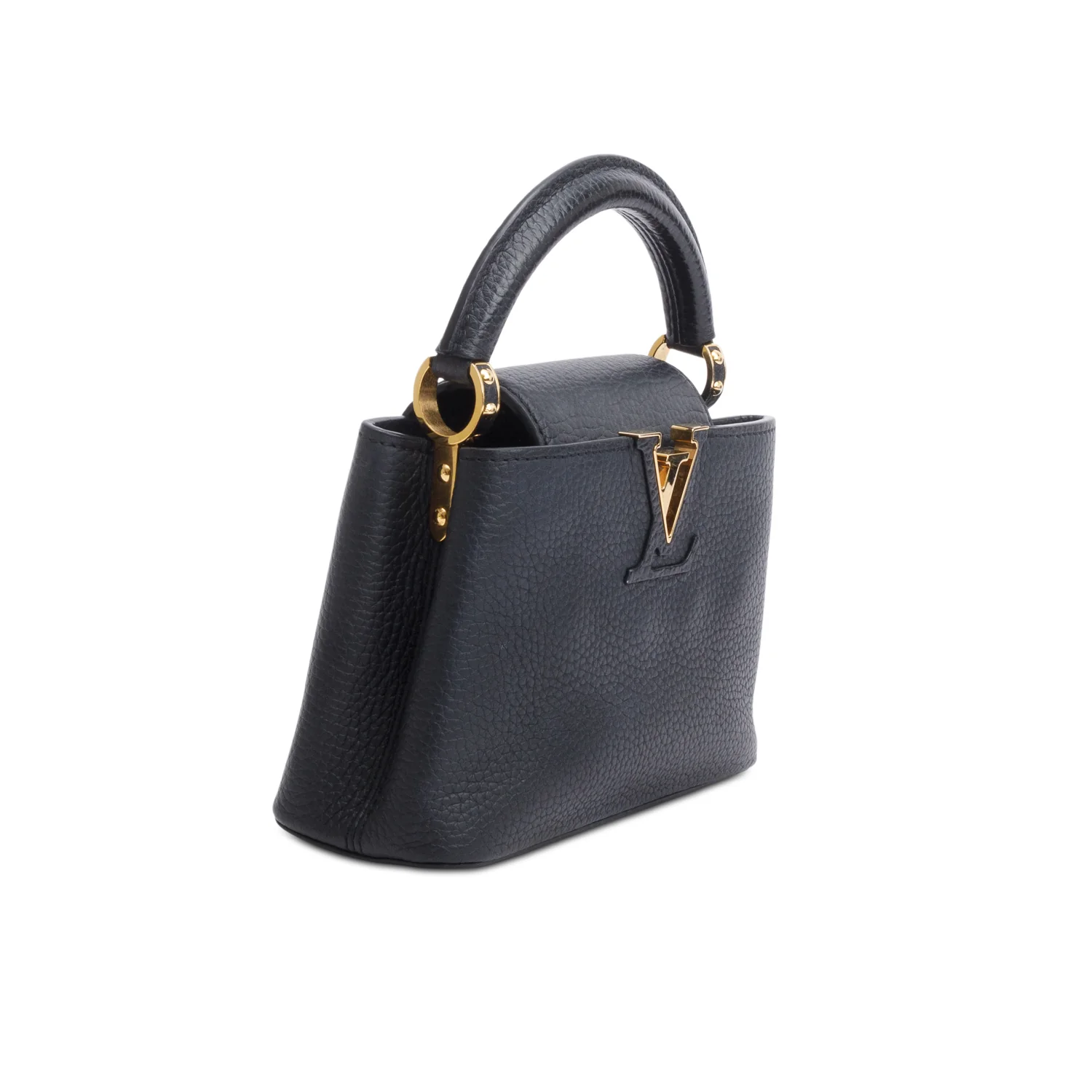 Louis Vuitton Black Taurillon Leather Mini Capucines w/ Strap - Image 4