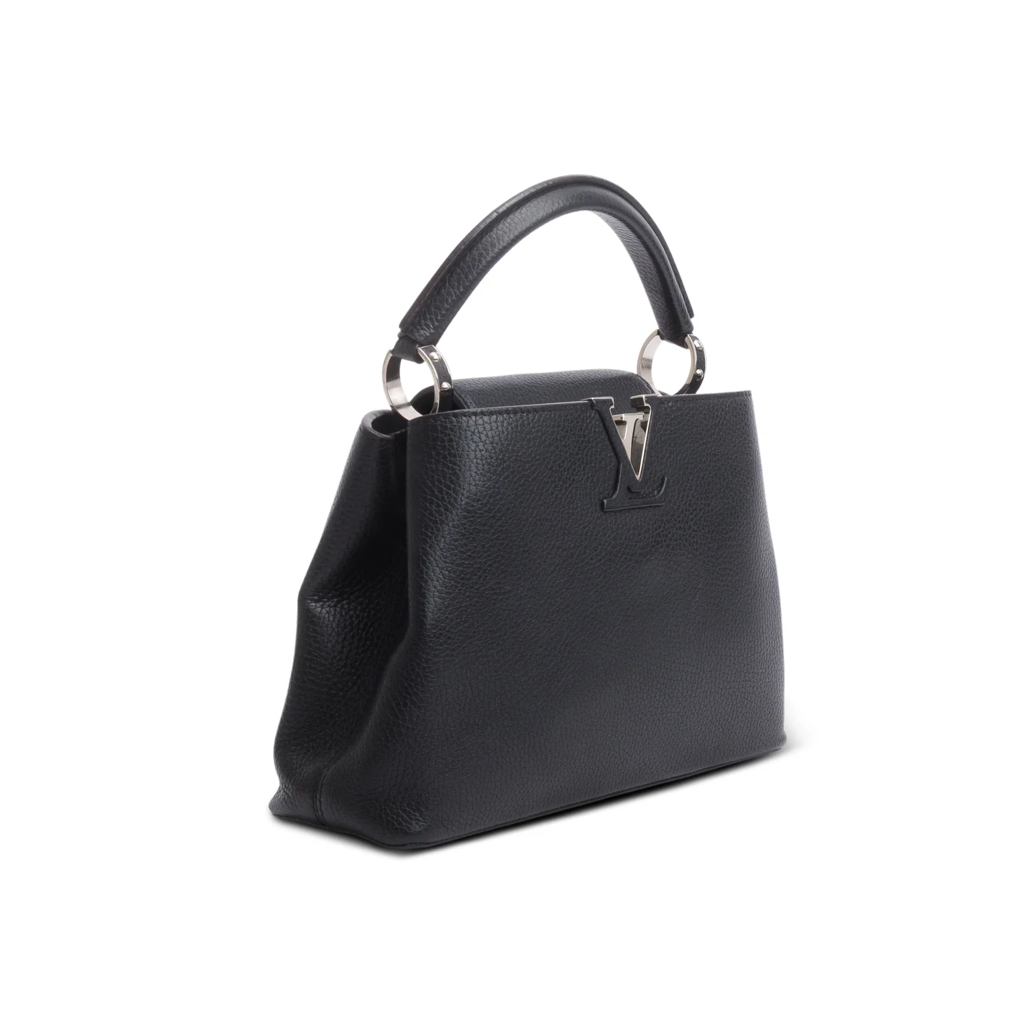 Louis Vuitton Black Taurillon Mini Capucines w/ Strap - Image 4