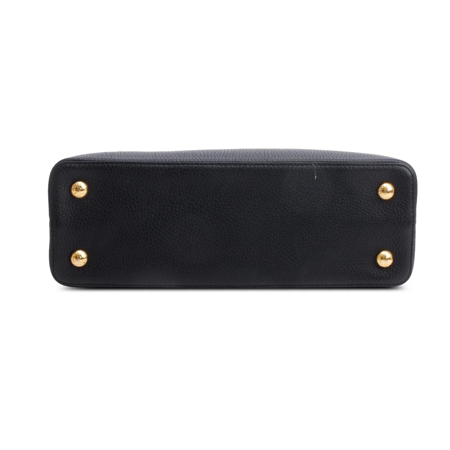 Louis Vuitton Black Taurillon Studded Capucines MM w/ Strap - Image 7