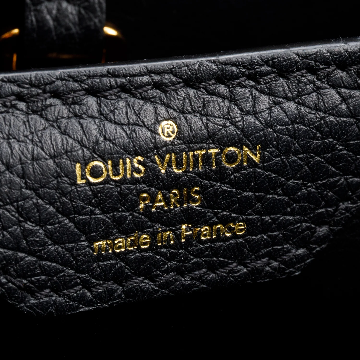 Louis Vuitton Black Taurillon Studded Capucines MM w/ Strap - Image 9