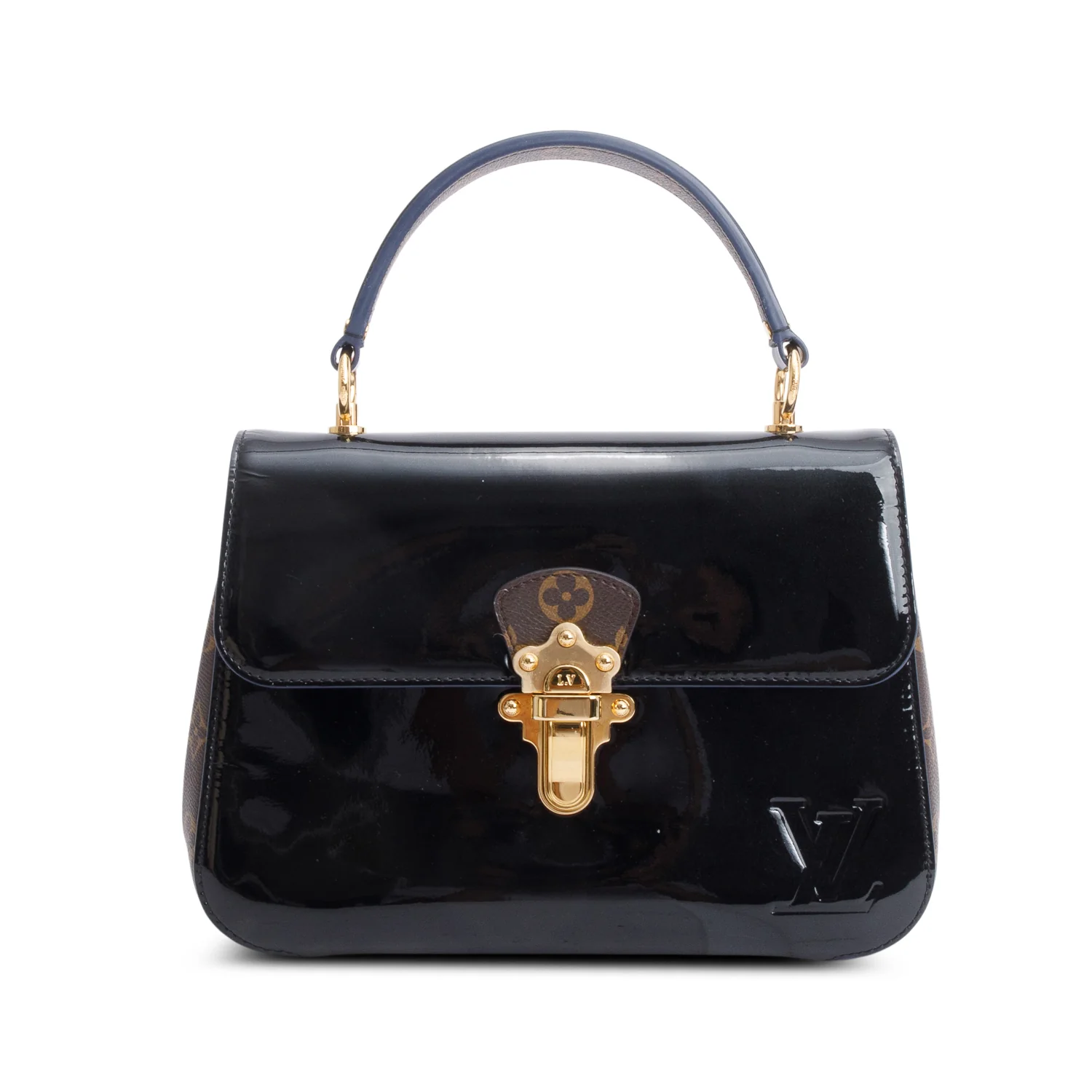 Louis Vuitton Black Vernis Monogram Trim Cherrywood PM w/ Strap - Image 3