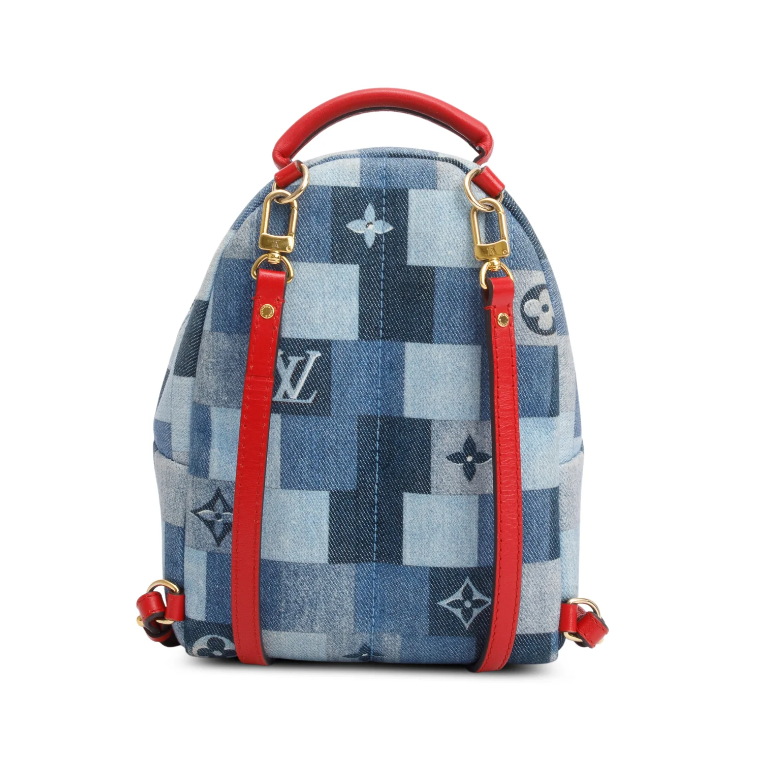 Louis Vuitton Blue Damier Denim Palm Springs Mini Backpack - Image 4