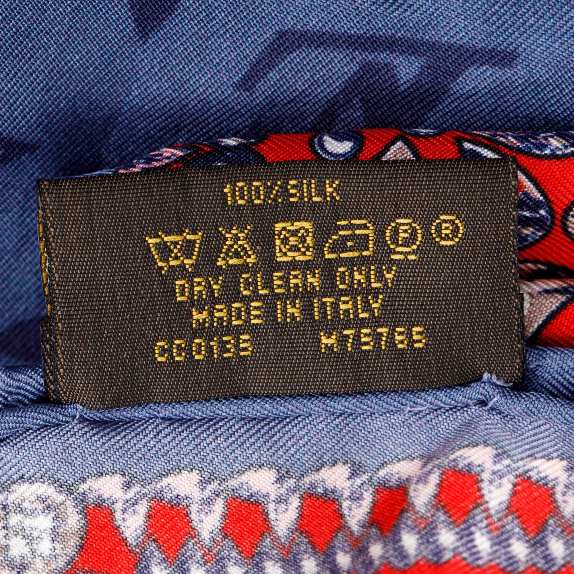 Louis Vuitton Blue Wrap Monogram Flower Silk Scarf - Image 4