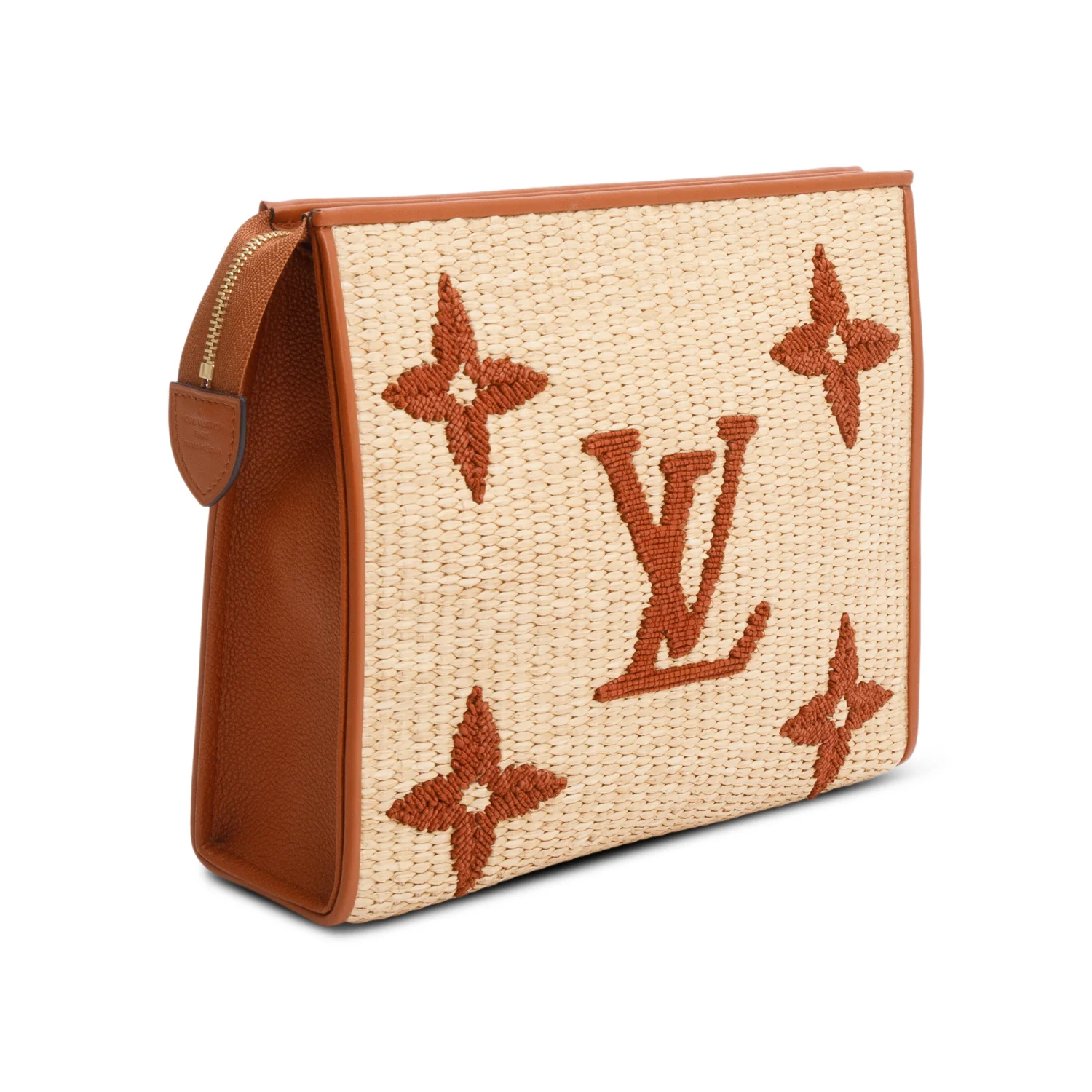 Louis Vuitton Brown/Beige Monogram Giant Raffia Toiletry Pouch 26 - Image 2