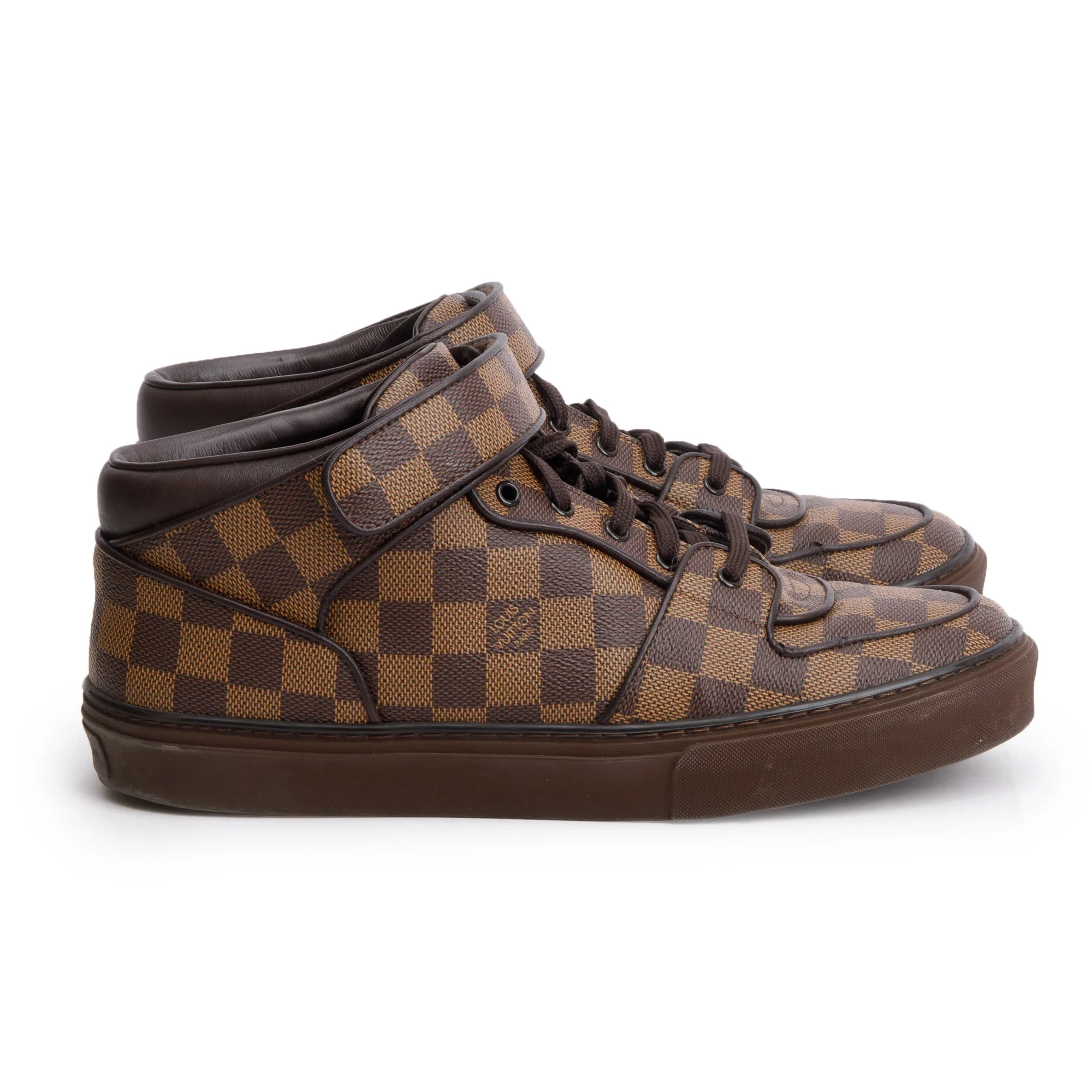 Louis Vuitton Brown Damier Ebene Canvas Acapulco Mid-Top Sneakers, Size 9 w/ Box - Image 5