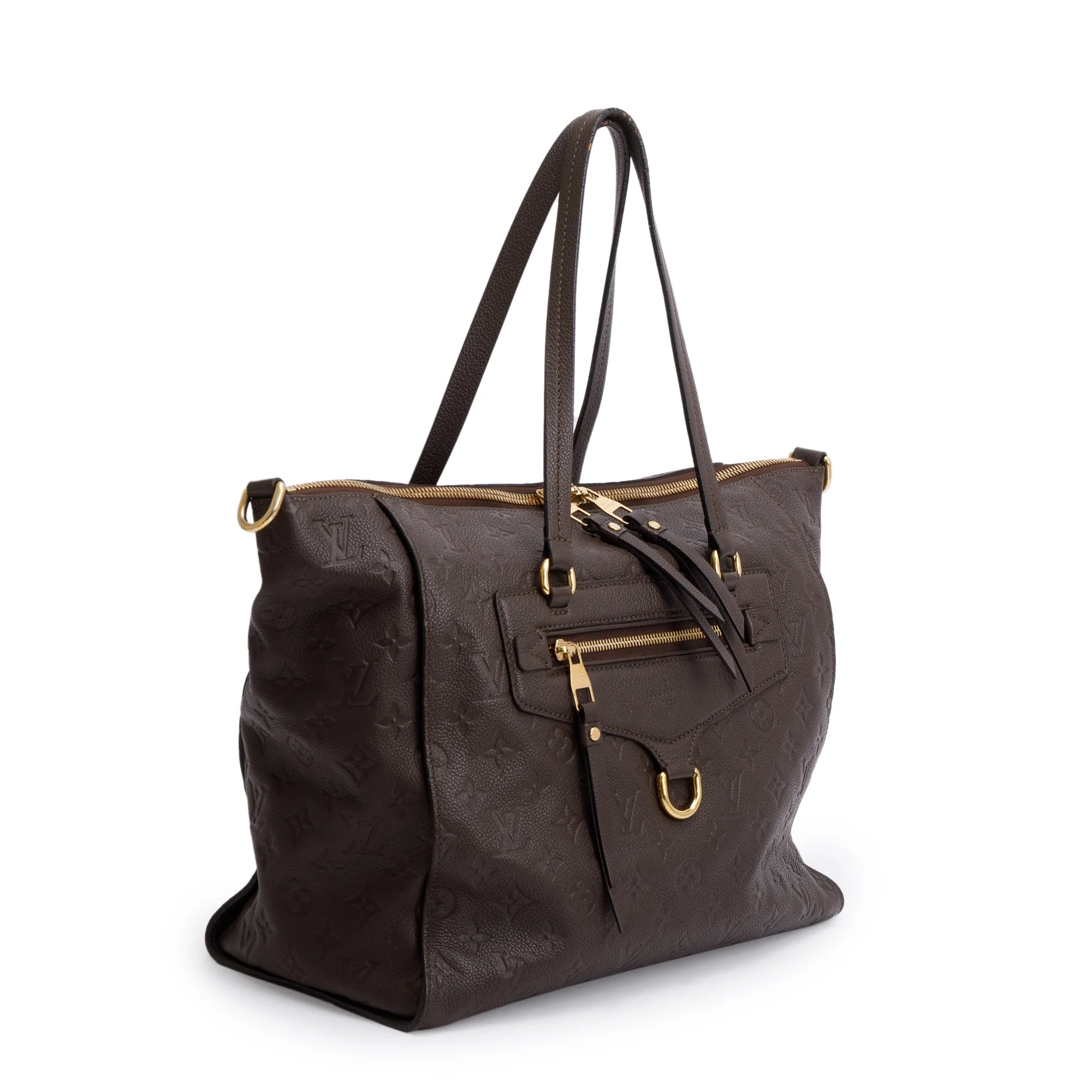 Louis Vuitton Brown Monogram Empreinte Lumineuse PM Bag w/ Strap - Image 4