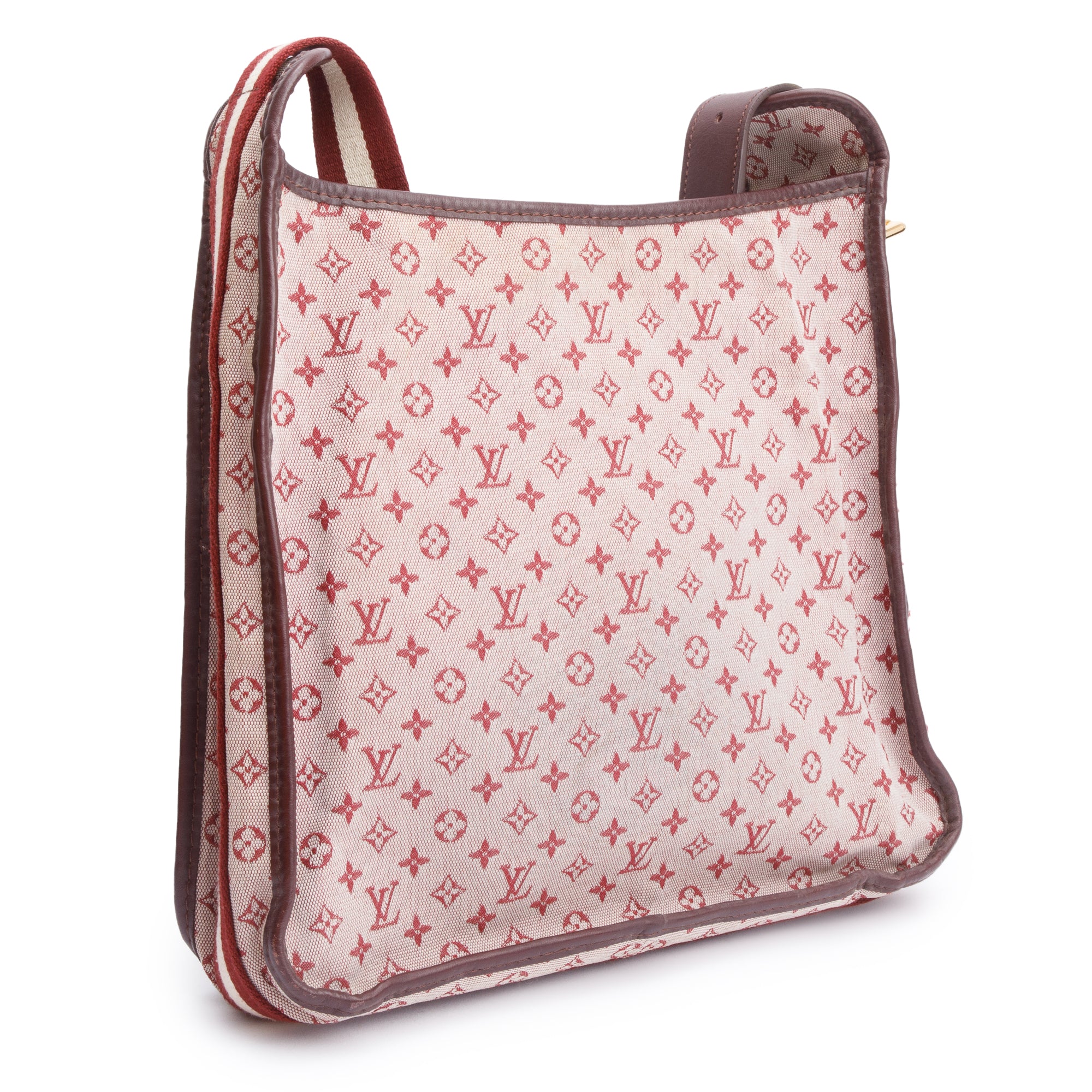 Louis Vuitton Burgundy Idylle Monogram Mini Lin Mary Kate Besace - Image 8