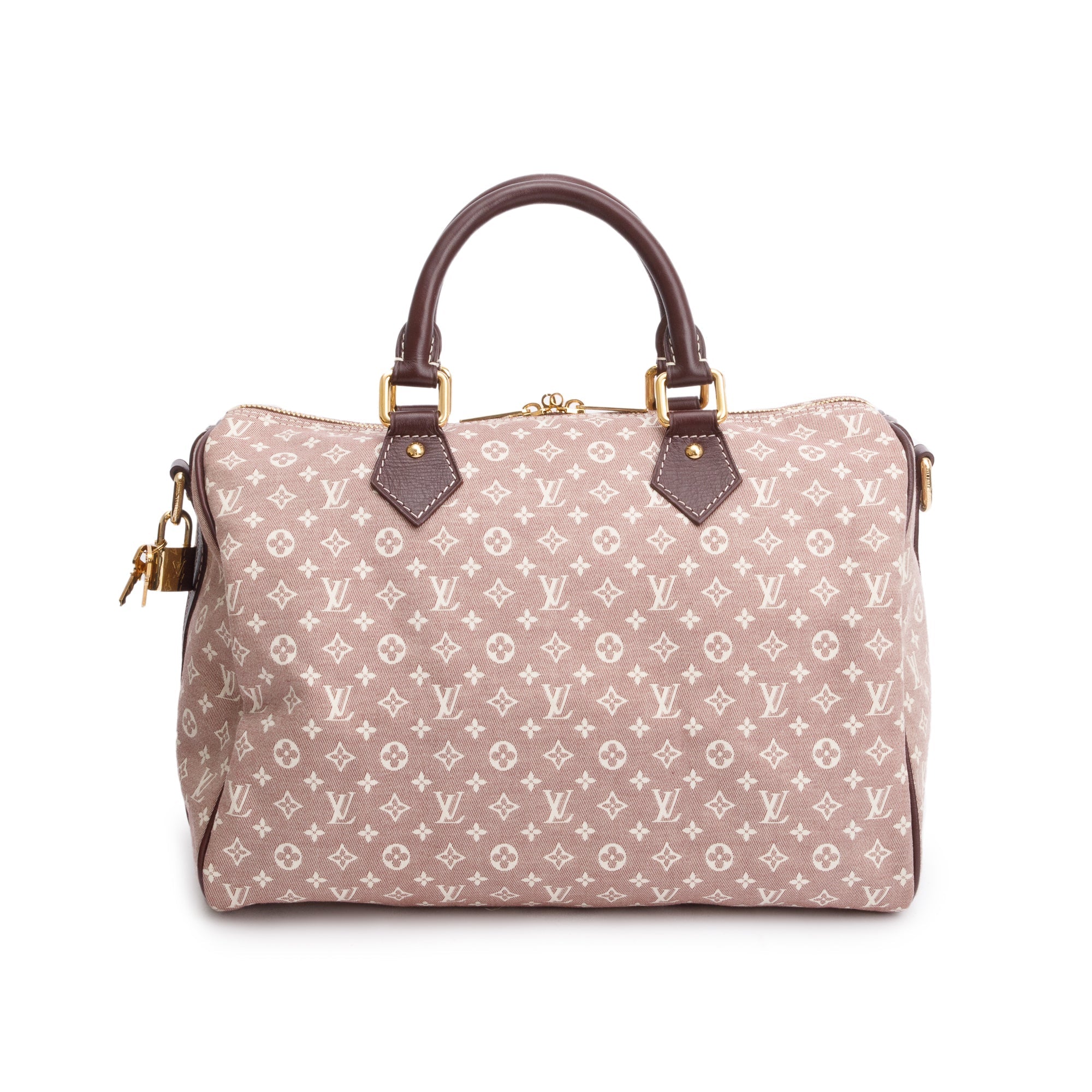 Louis Vuitton Burgundy Idylle Monogram Mini Lin Speedy Bandouliere 30 - Image 3