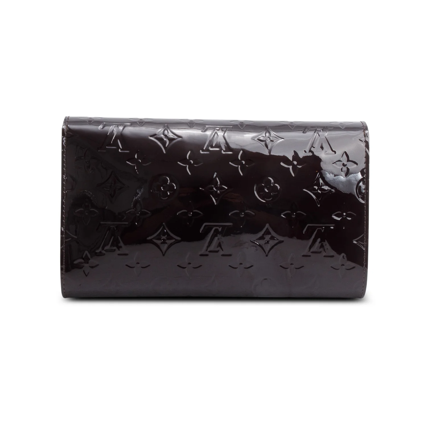 Louis Vuitton Burgundy Monogram Vernis Mira Chain Wallet - Image 5