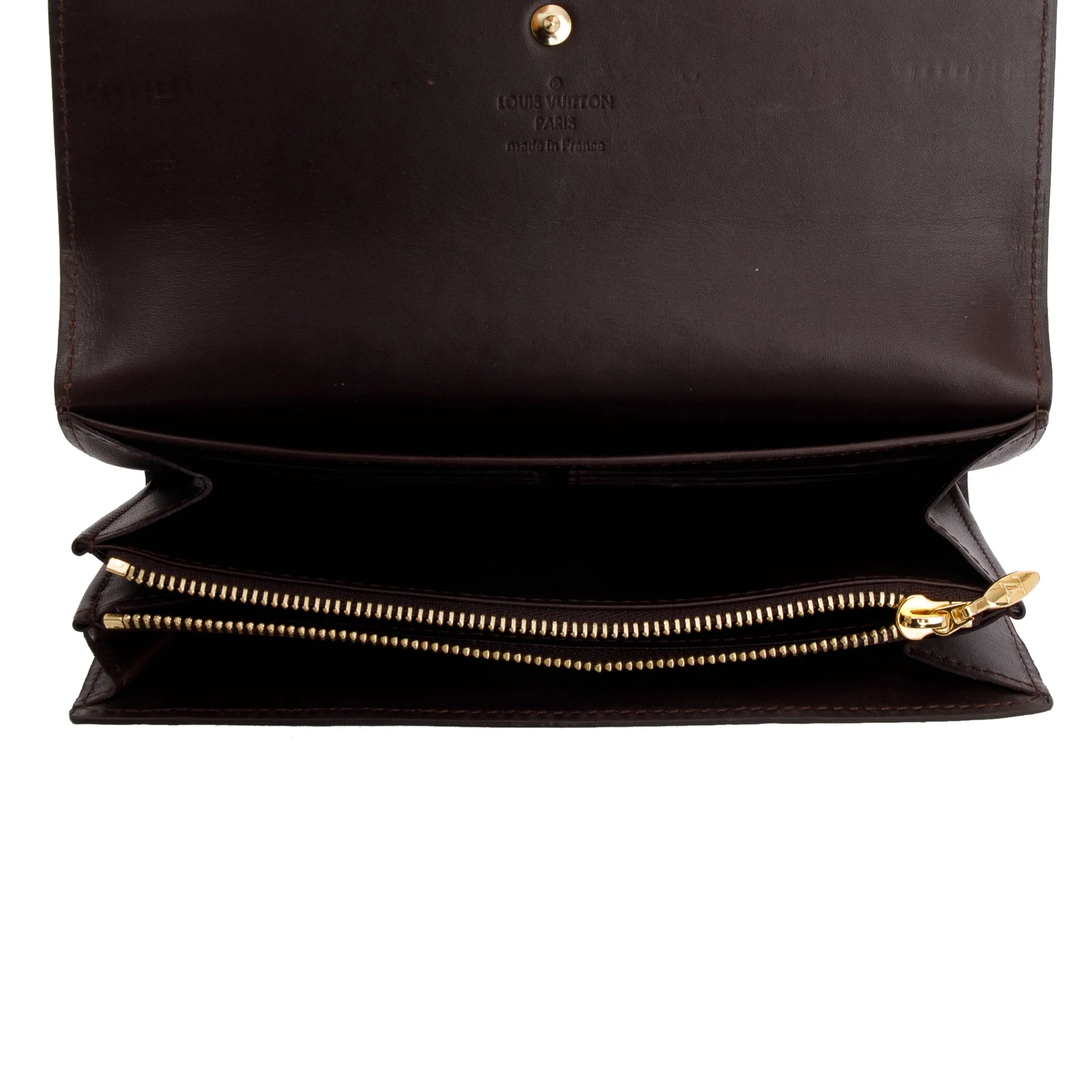 Louis Vuitton Burgundy Monogram Vernis Sarah Wallet - Image 6