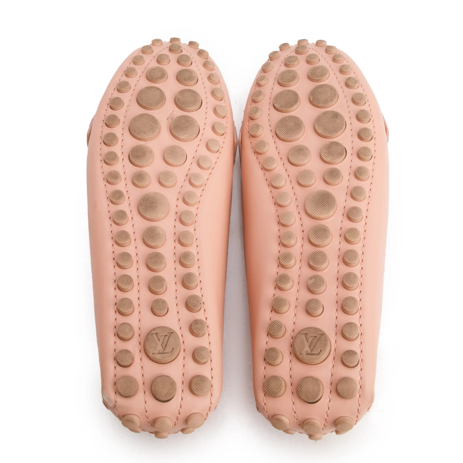 Louis Vuitton Calfskin Pink/White Monte Carlo Car Mocassin Women's Size 37 w/ Box - Image 6