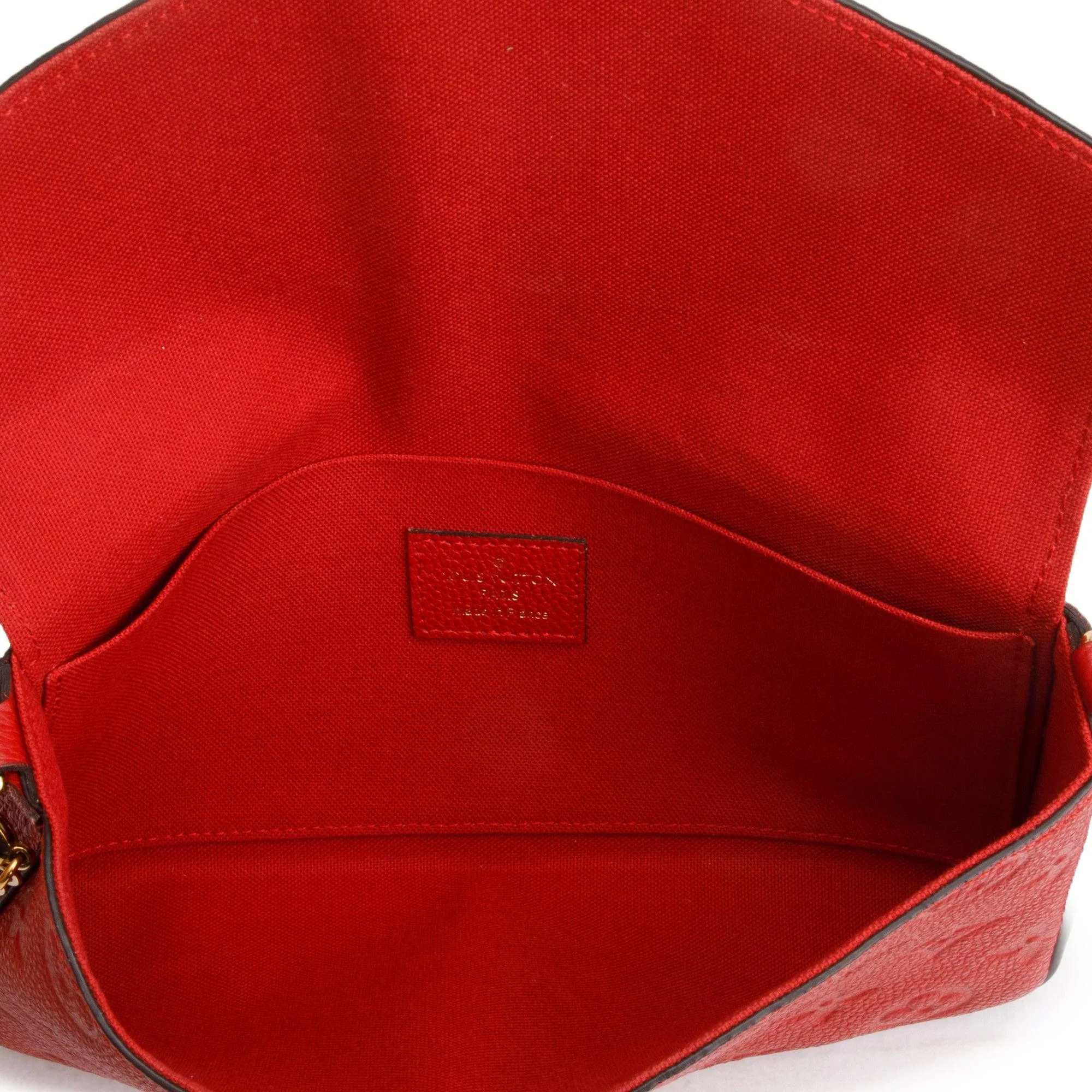 Louis Vuitton Cherry Red Monogram Empreinte Leather Felicie Pochette Chain Wallet w/ Box & Inserts - Image 10