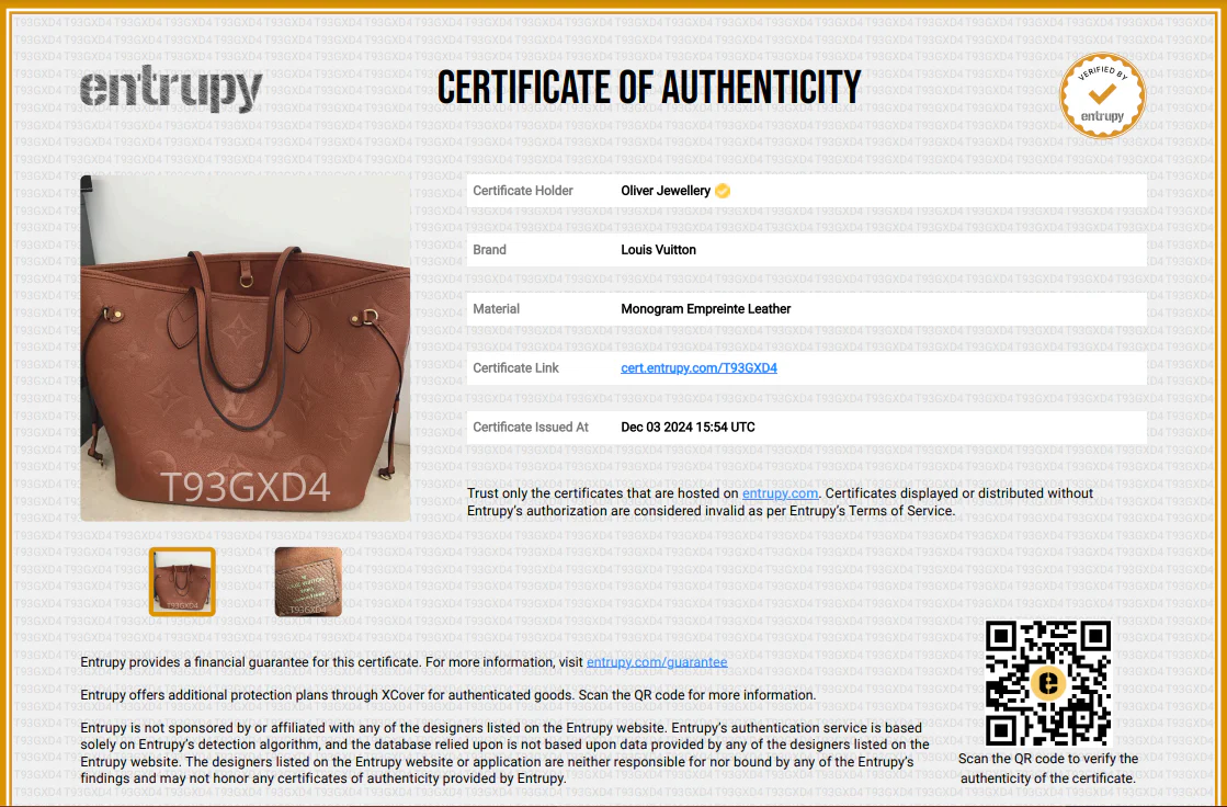 Louis Vuitton Congac Monogram Giant Empreinte Leather Neverfull MM w/ Pouch - Image 11