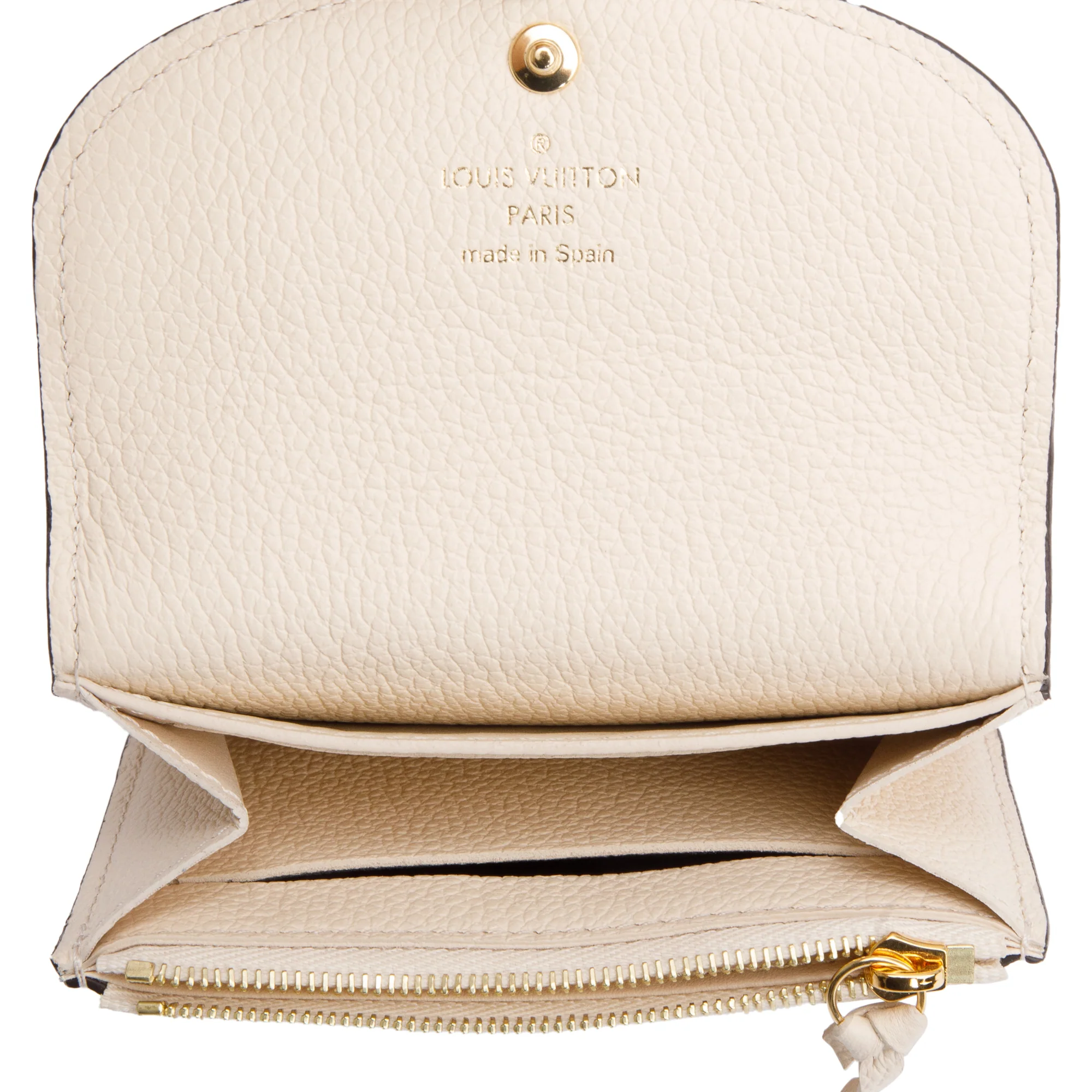 Louis Vuitton Creme Monogram Empreinte Rosalie Coin Purse - Image 6