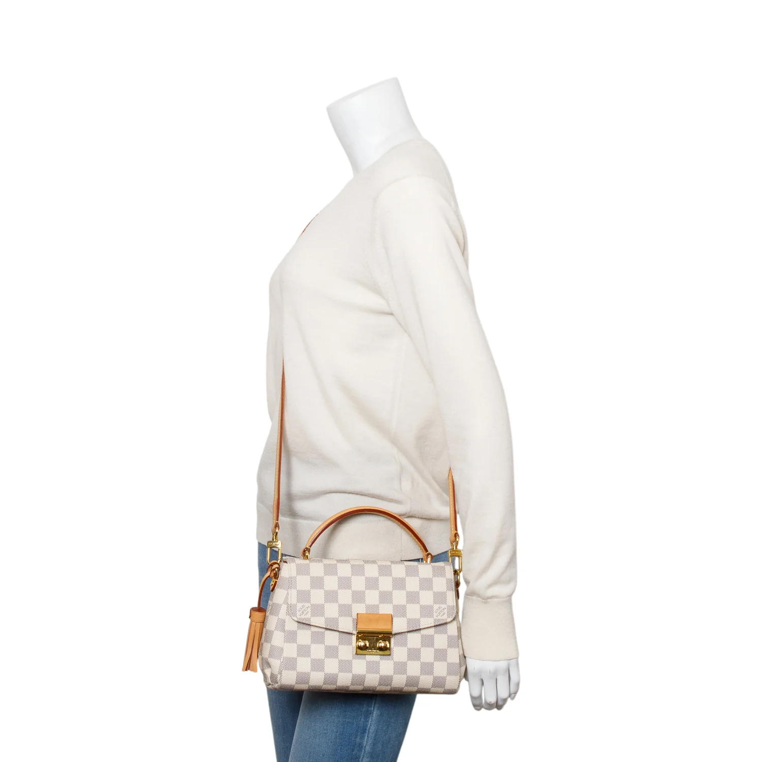 Louis Vuitton Damier Azur Croisette Bag w/ Strap - Image 2