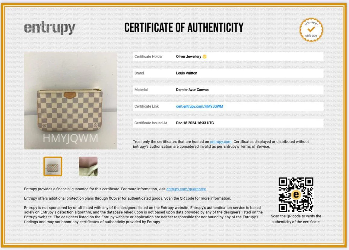 Louis Vuitton Damier Azur Double Zip Pochette w/ Strap - Image 9
