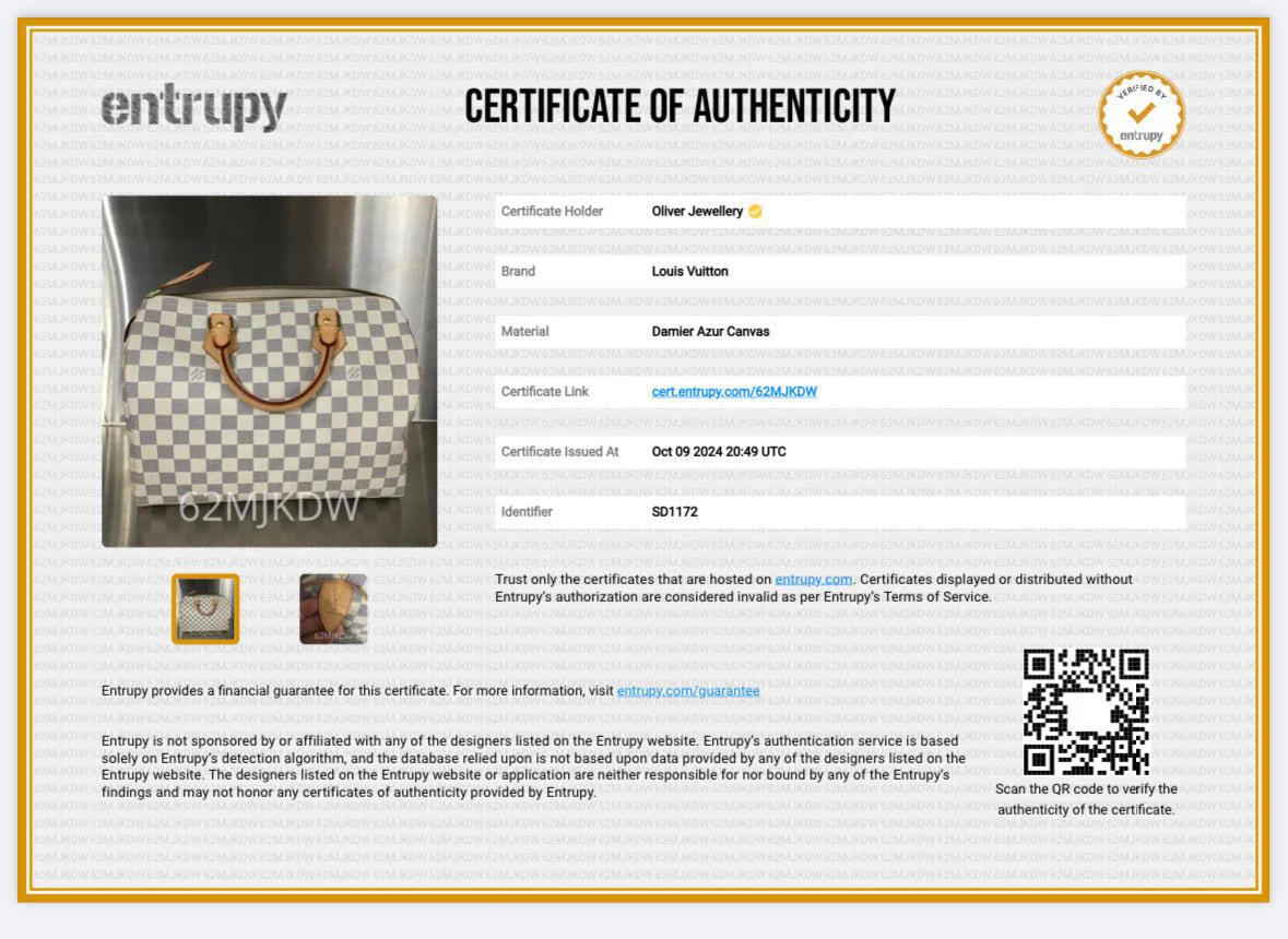 Louis Vuitton Damier Azur Speedy 30 - Image 9