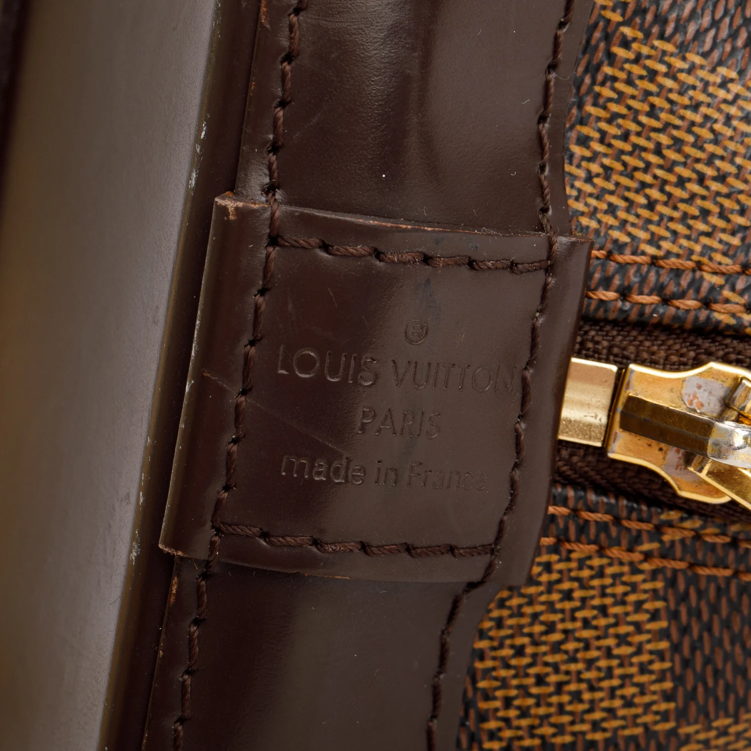 Louis Vuitton Damier Ebene Alma PM w/ Strap - Image 9