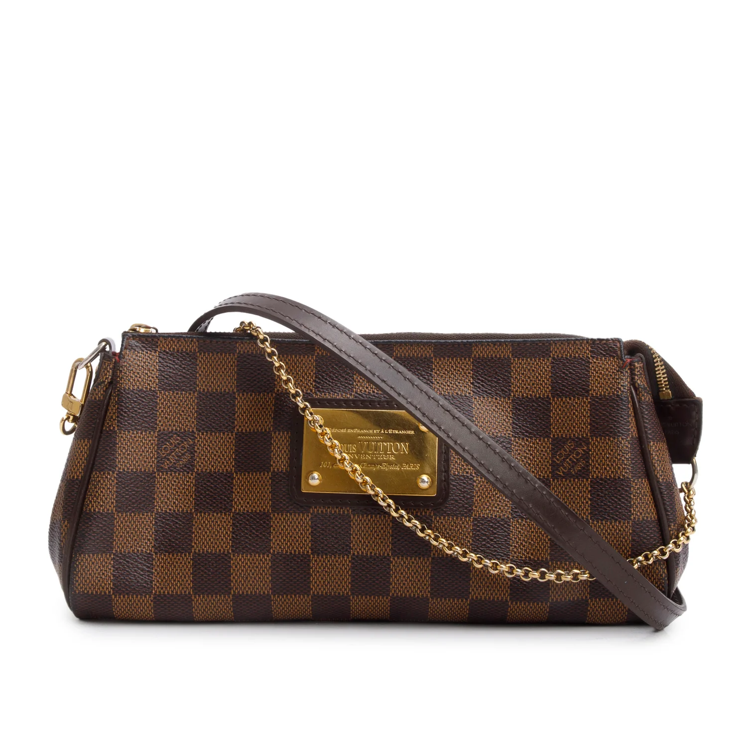 Louis Vuitton Damier Ebene Eva Clutch w/ Straps