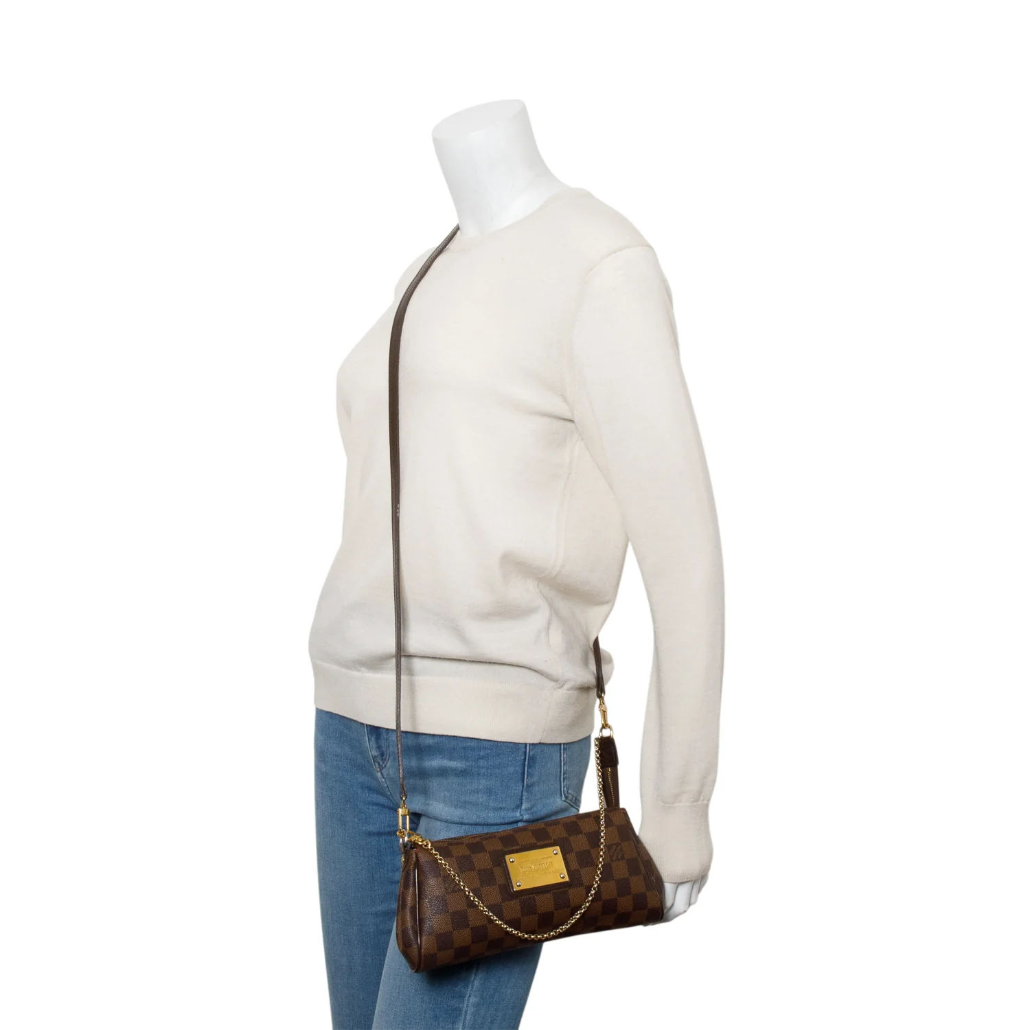 Louis Vuitton Damier Ebene Eva Clutch w/ Straps - Image 2