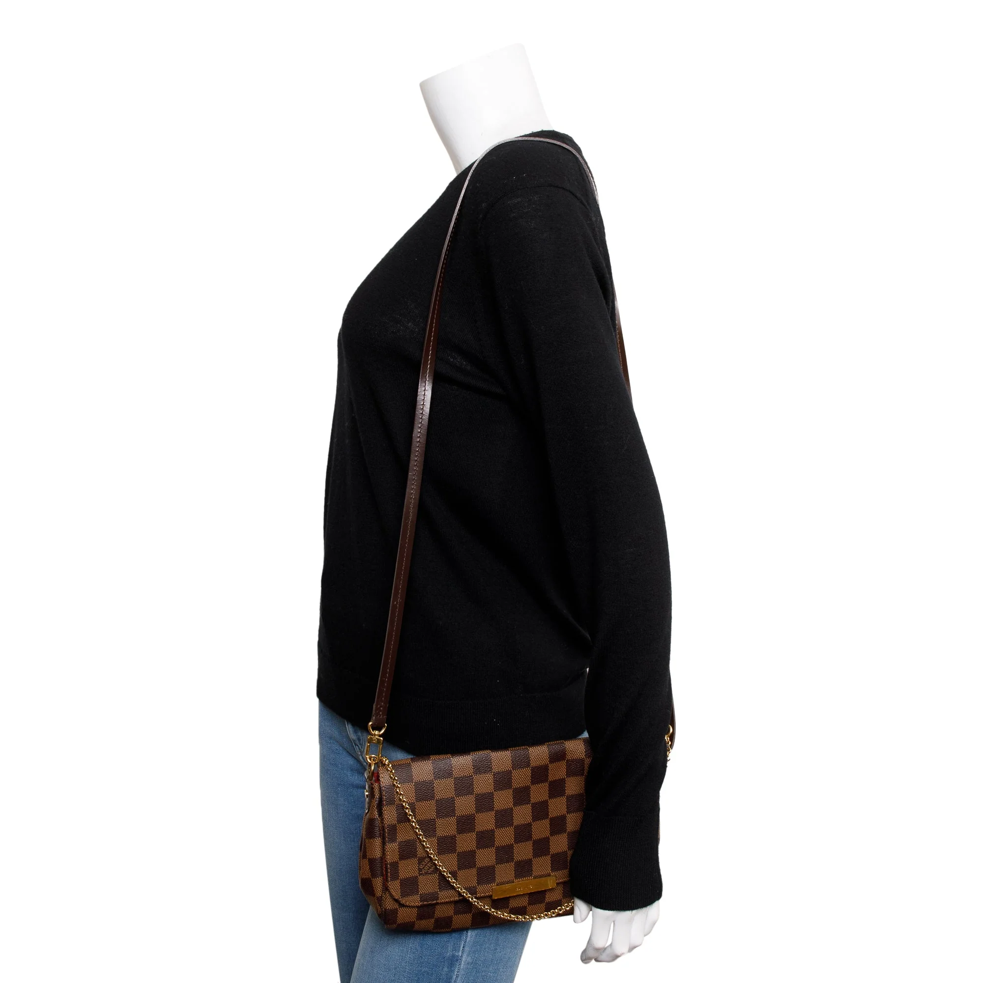 Louis Vuitton Damier Ebene Favorite MM w/ Strap - Image 2