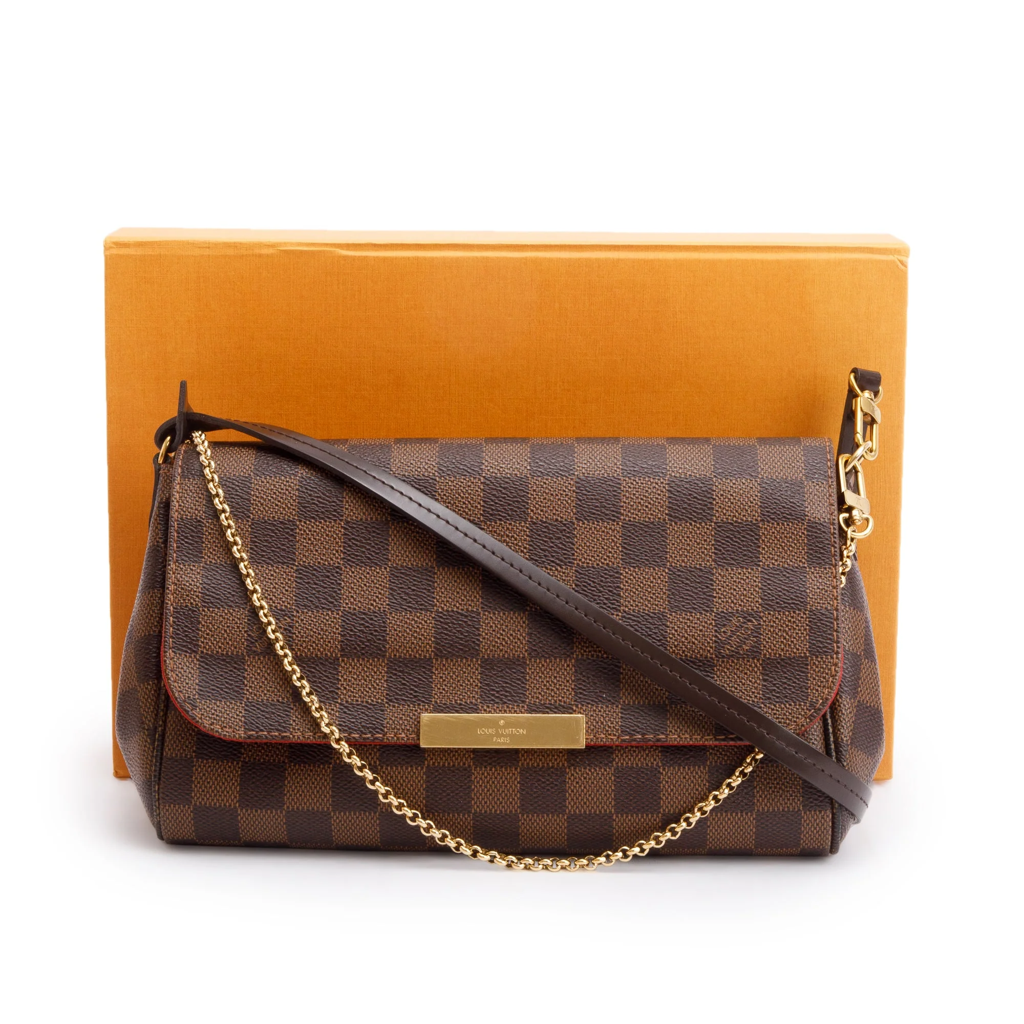 Louis Vuitton Damier Ebene Favorite MM w/ Strap, Receipt & Box - Image 2