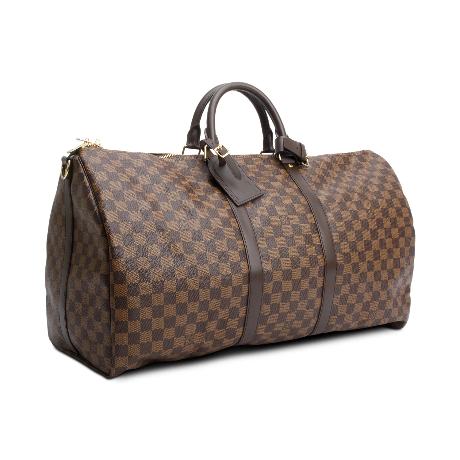 Louis Vuitton Damier Ebene Keepall Bandouliere 55 w/ Strap & Box - Image 4