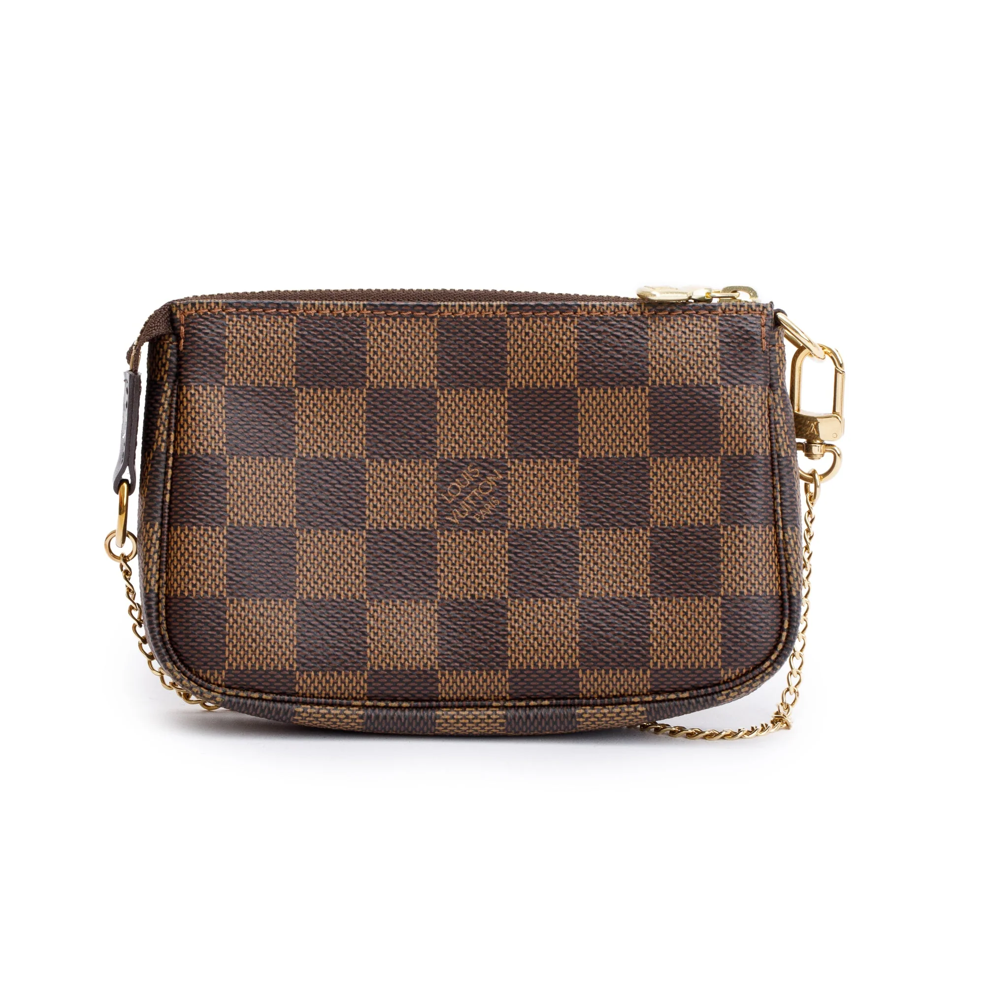 Louis Vuitton Damier Ebene Mini Pochette Accessories w Box & Receipt - Image 4