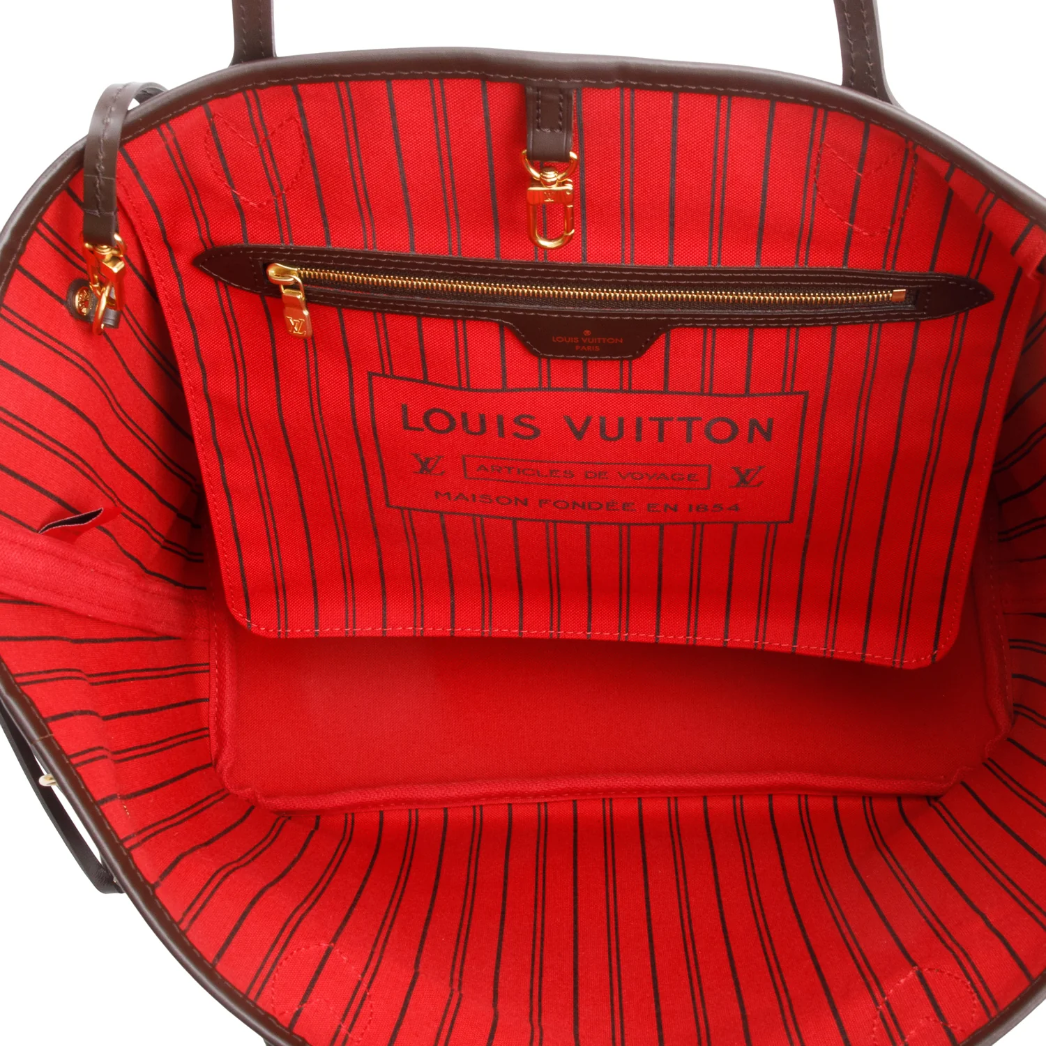 Louis Vuitton Damier Ebene Neverfull MM w/ Pouch - Image 8