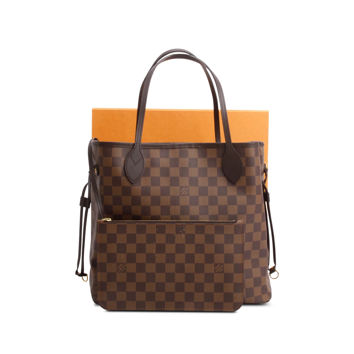Louis Vuitton Damier Ebene Neverfull MM w/ Pouch & Box - Image 3