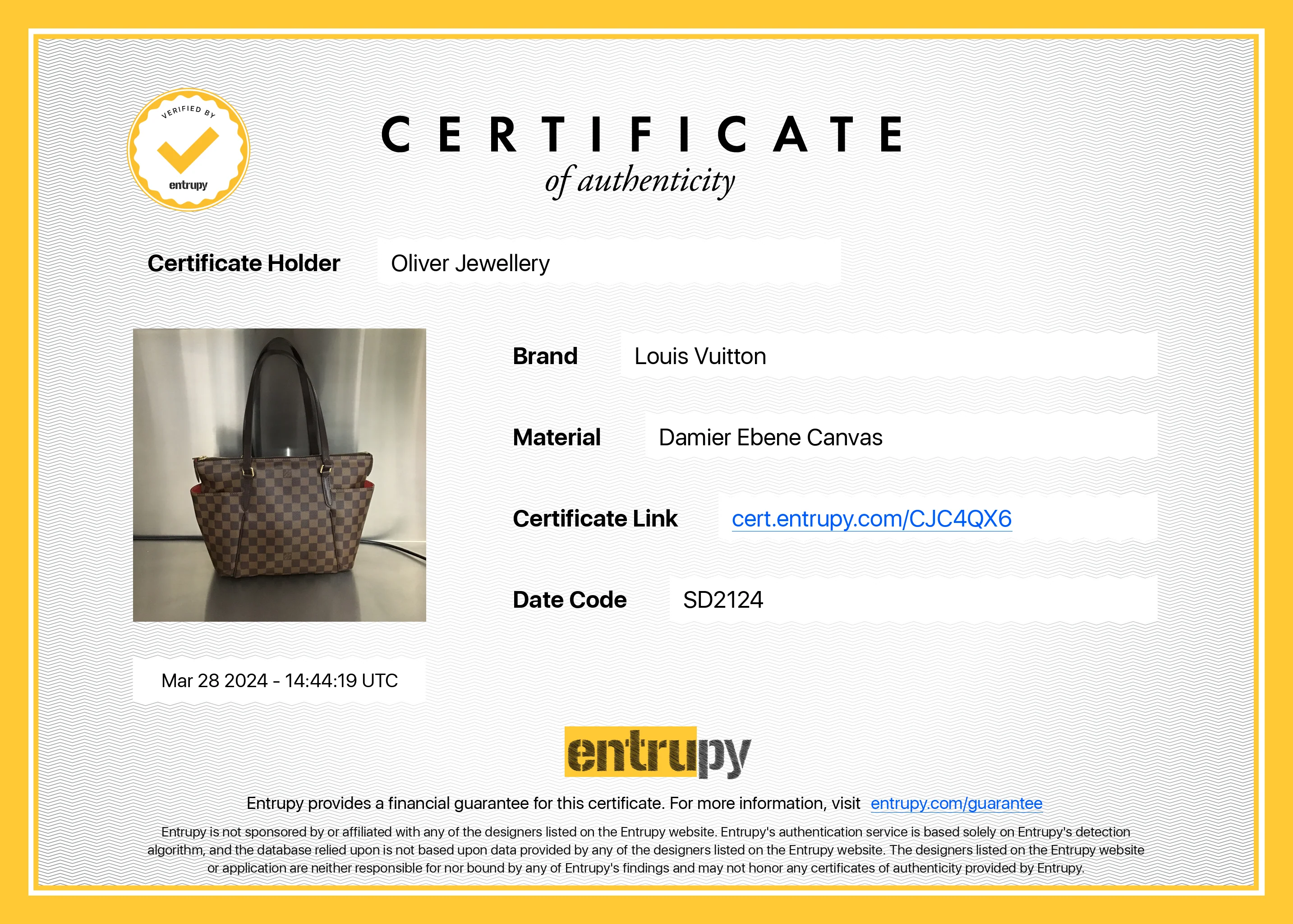 Louis Vuitton Damier Ebene Totally PM - Image 10