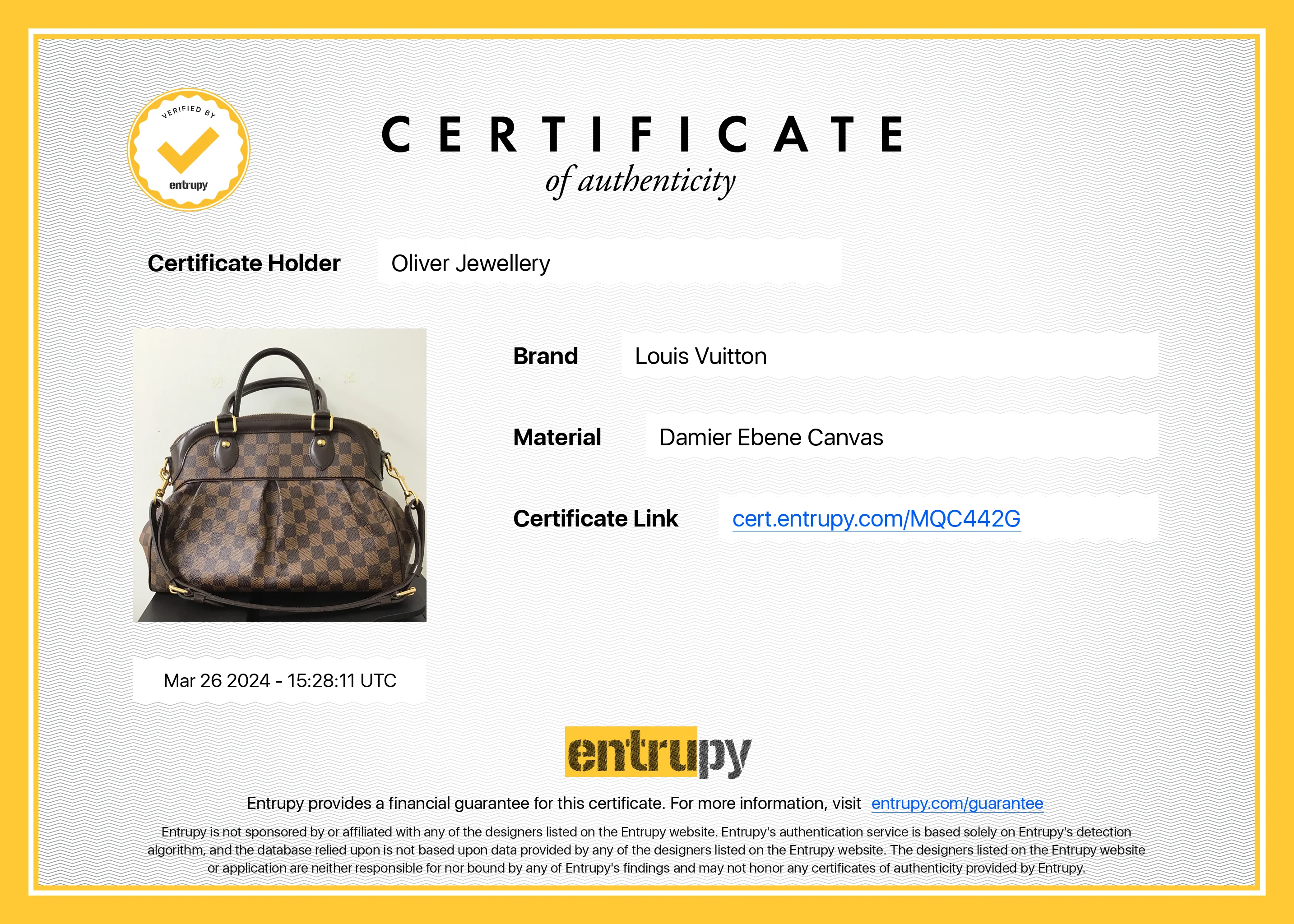 Louis Vuitton Damier Ebene Trevi PM - Image 12