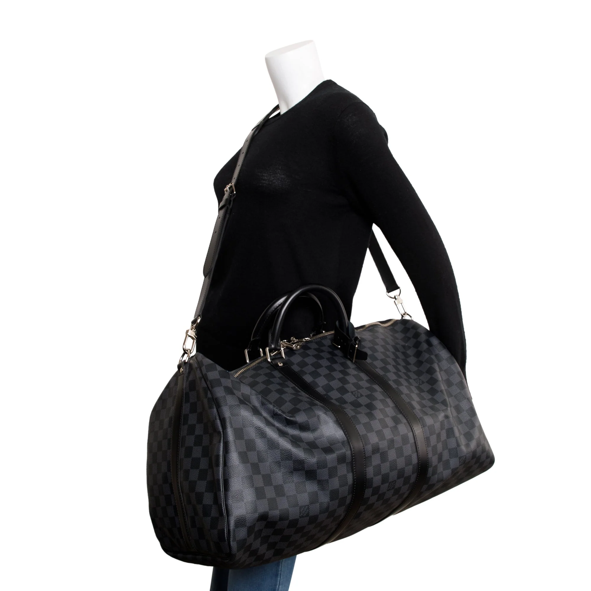 Louis Vuitton Damier Graphite Keepall Bandouliere 55 w/ Strap - Image 2