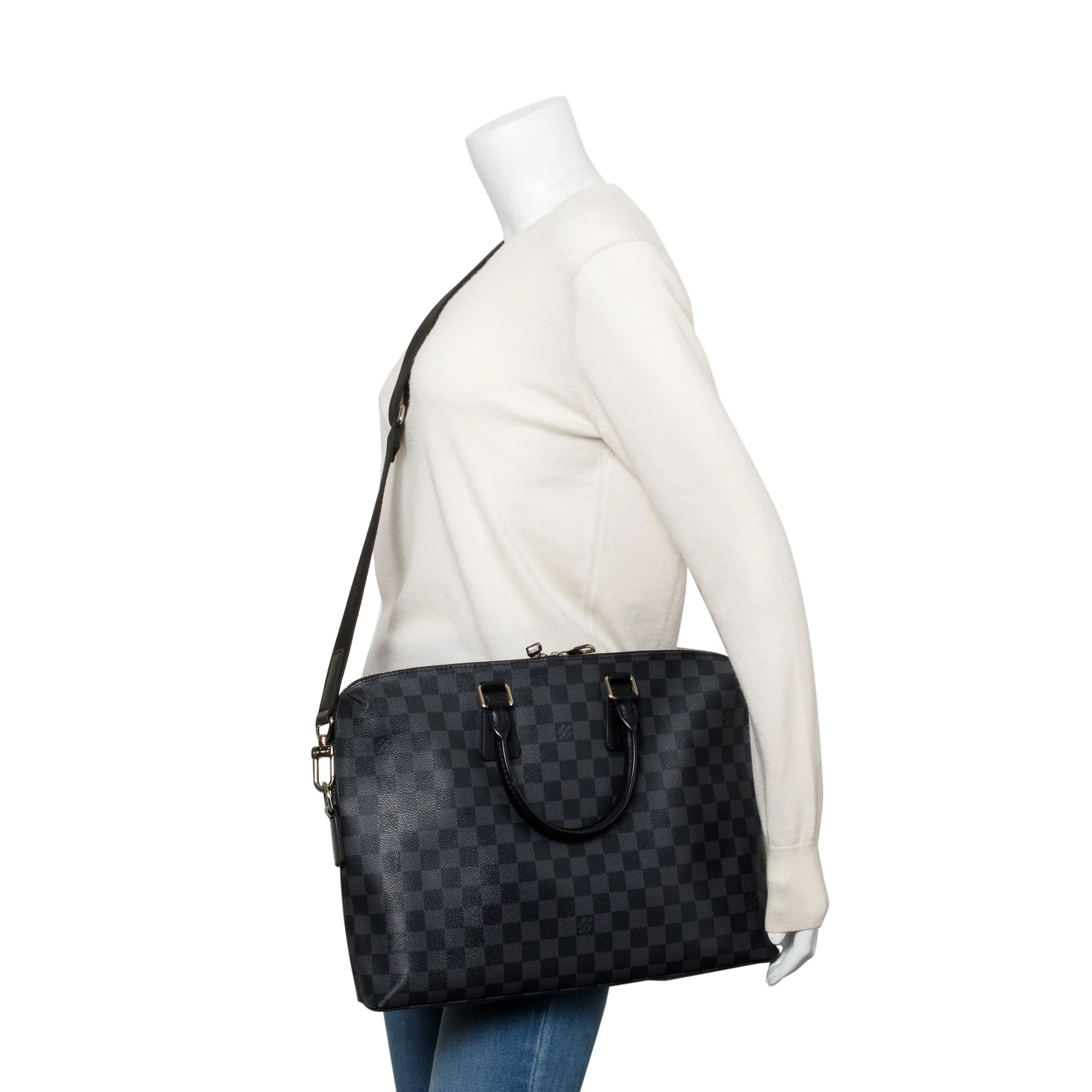 Louis Vuitton Damier Graphite Porte-Documents Jour w/ Strap - Image 9