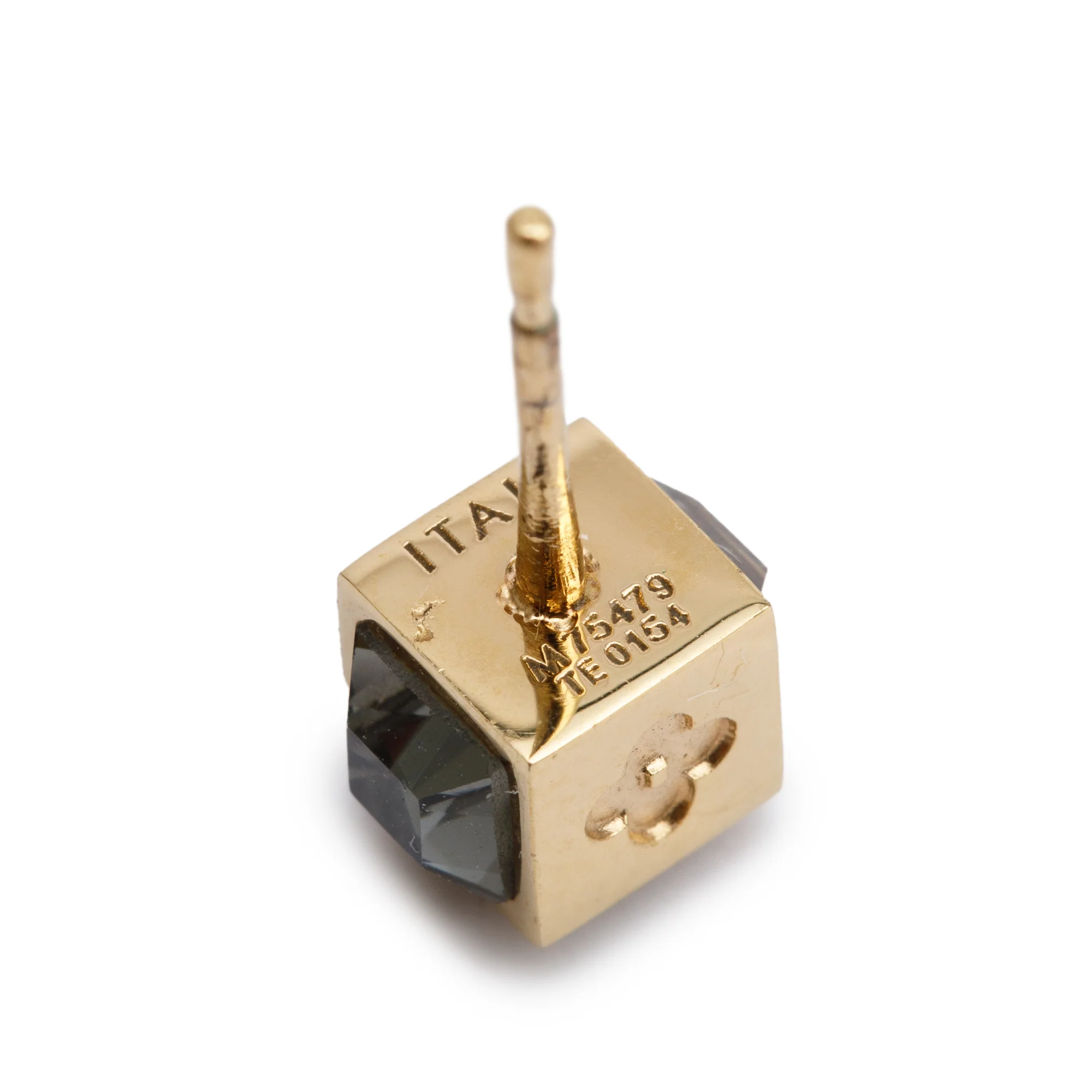 Louis Vuitton Gold-Plated Crystal Gamble Stud Earrings - Image 4