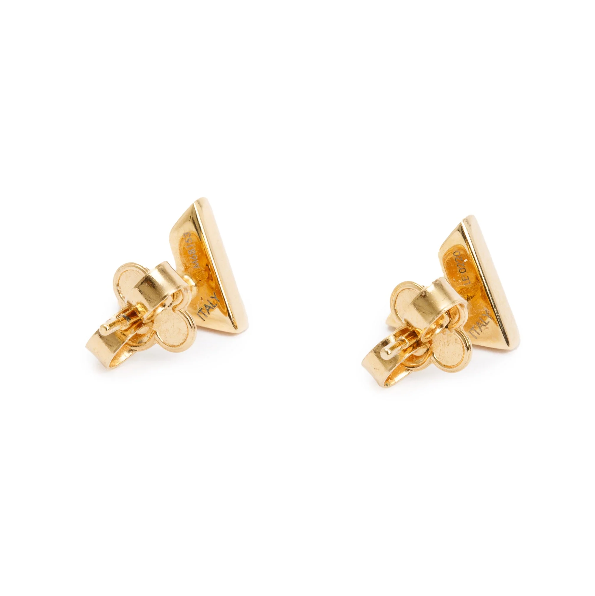 Louis Vuitton Gold-Plated Essential V Stud Earrings - Image 2