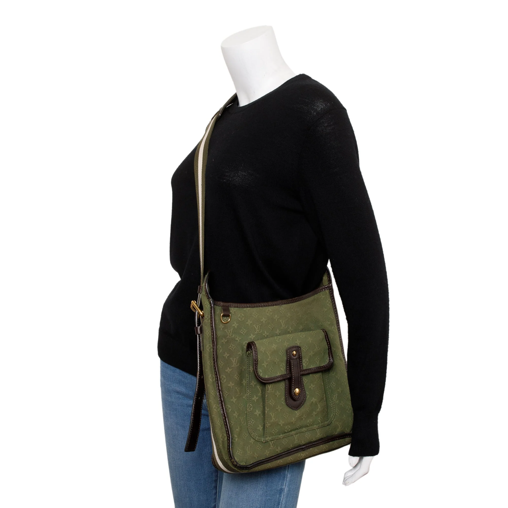Louis Vuitton Green Monogram Mini Lin Mary Kate Besace - Image 2