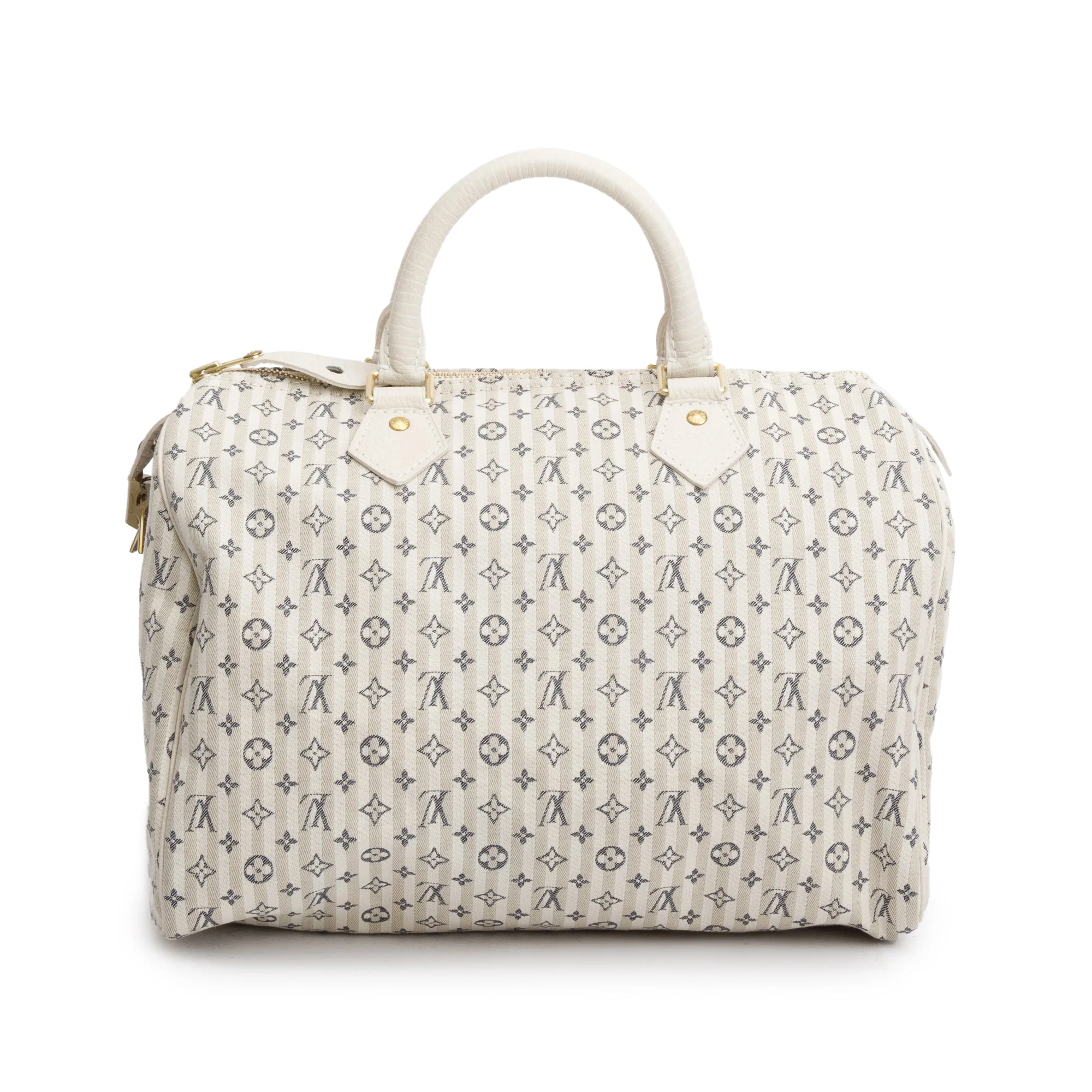 Louis Vuitton Grey Monogram Mini Lin Speedy 30 - Image 3