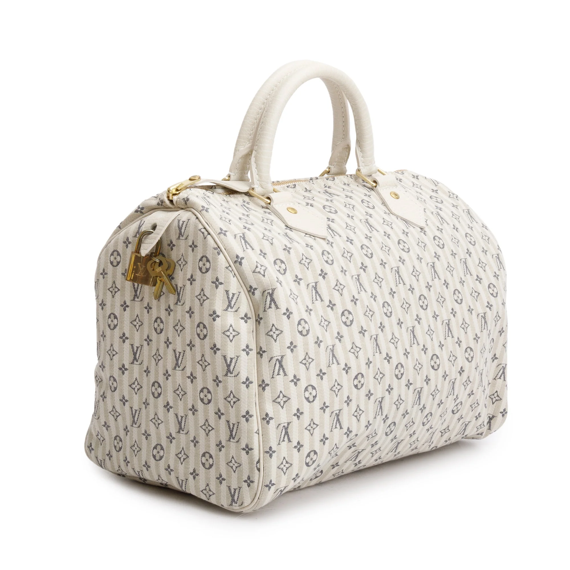 Louis Vuitton Grey Monogram Mini Lin Speedy 30 - Image 4