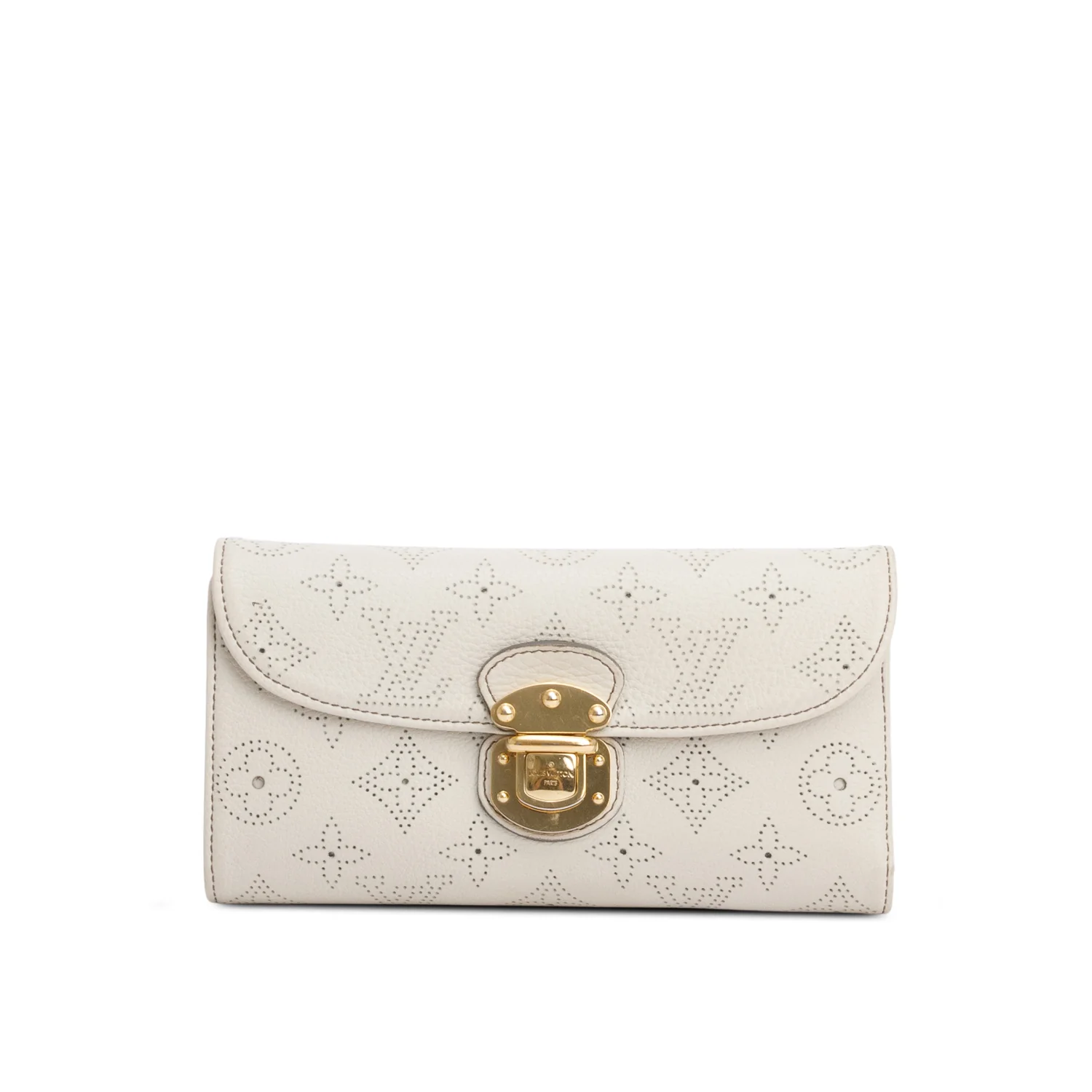 Louis Vuitton Ivory Monogram Mahina Leather Amelia Wallet