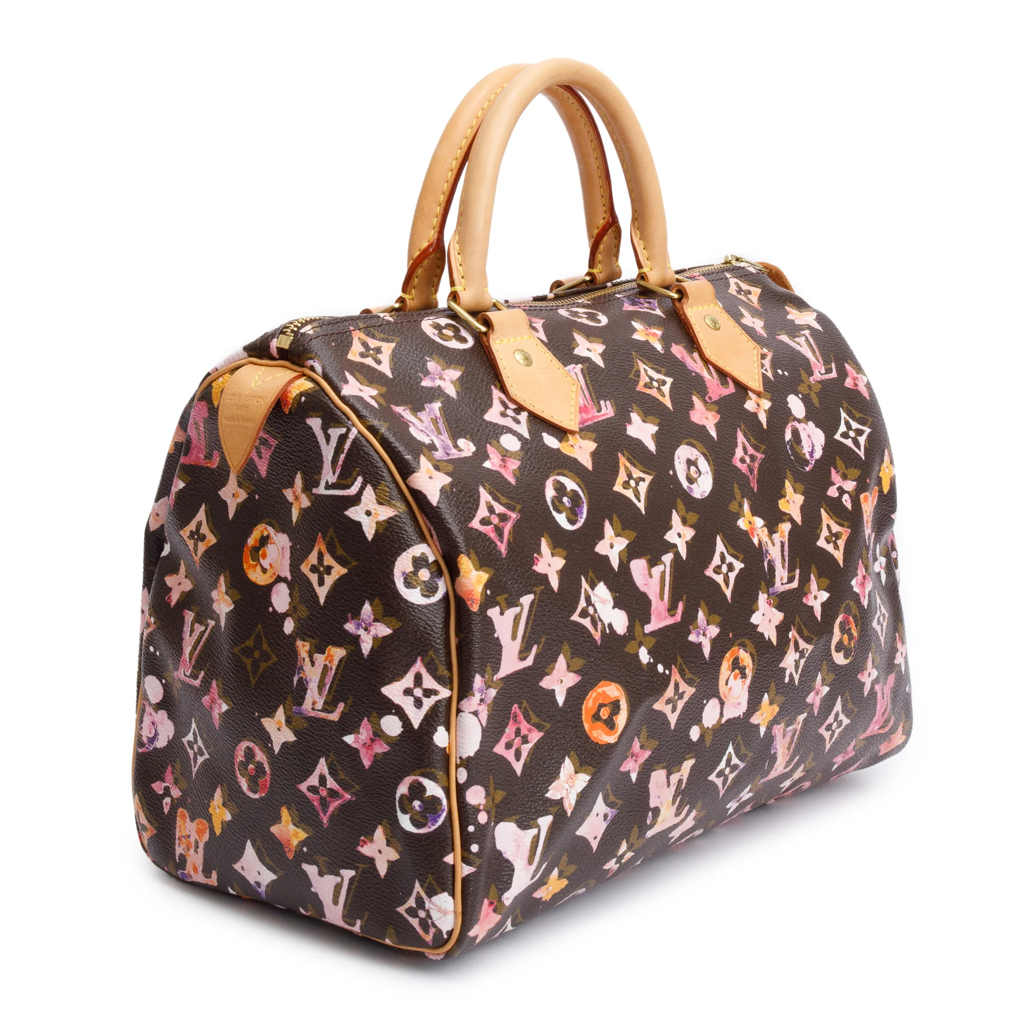 Louis Vuitton Limited Edition Brown Monogram Watercolor Aquarelle Speedy 30 - Image 4