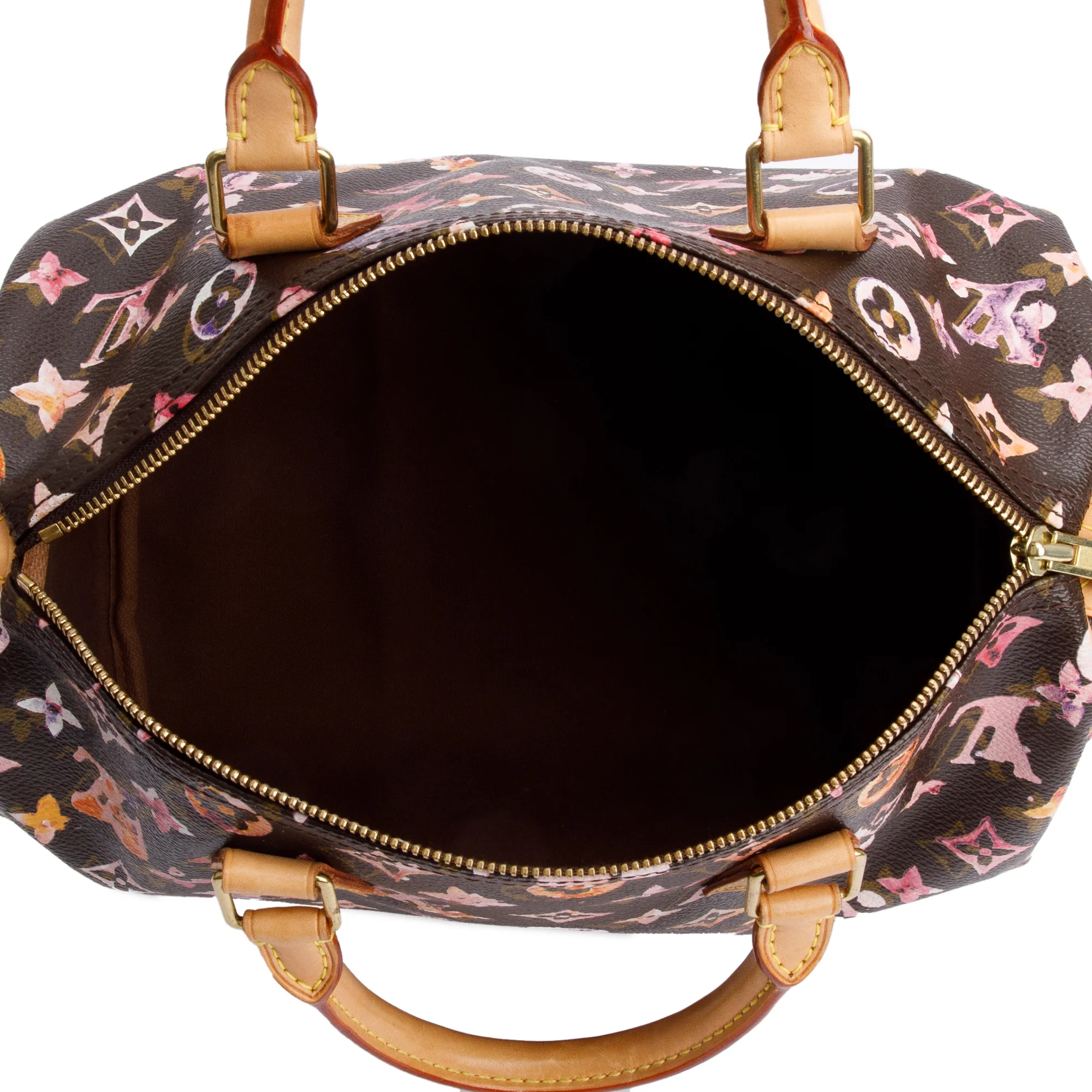 Louis Vuitton Limited Edition Brown Monogram Watercolor Aquarelle Speedy 30 - Image 6