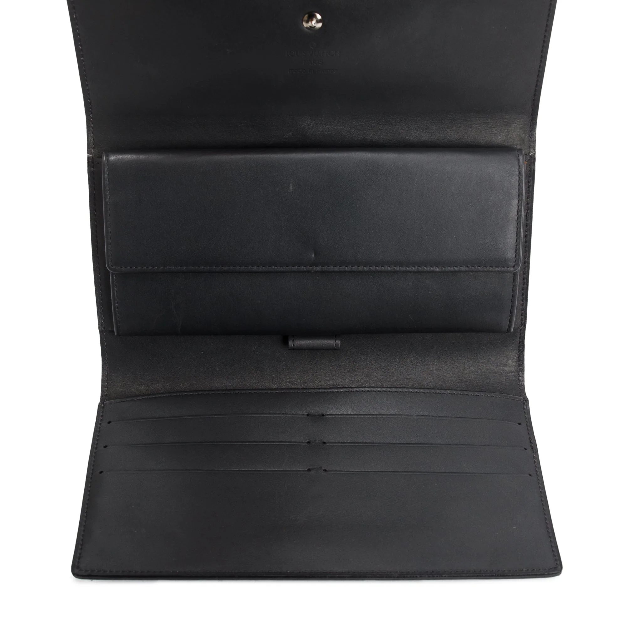 Louis Vuitton Matte Grey Monogram Vernis Leather Porte Tresor International Wallet - Image 4