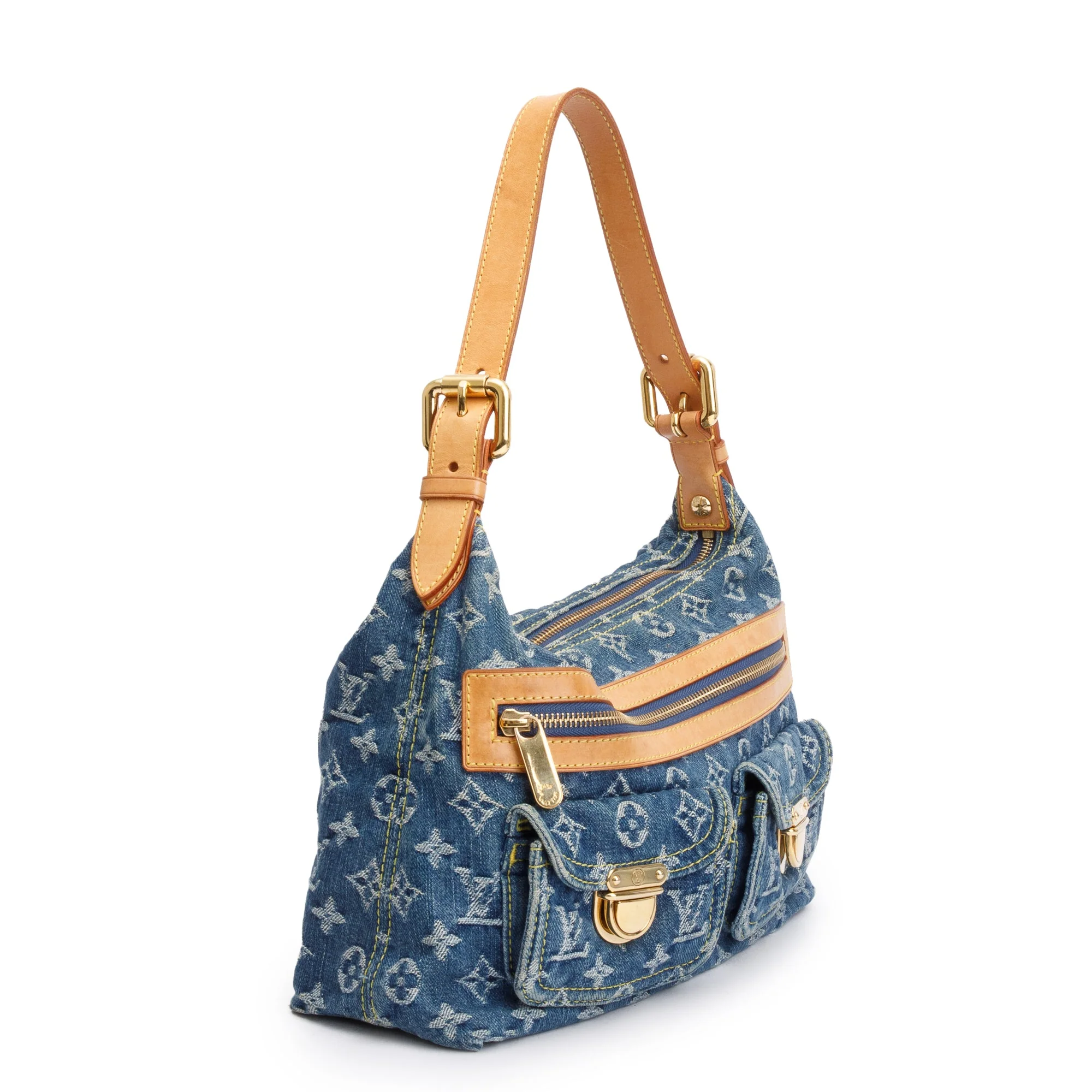 Louis Vuitton Monogram Blue Denim Baggy PM - Image 3