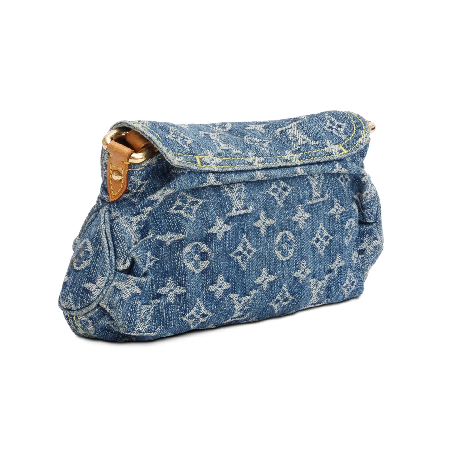 Louis Vuitton Monogram Denim Small Pleaty Bag - Image 6